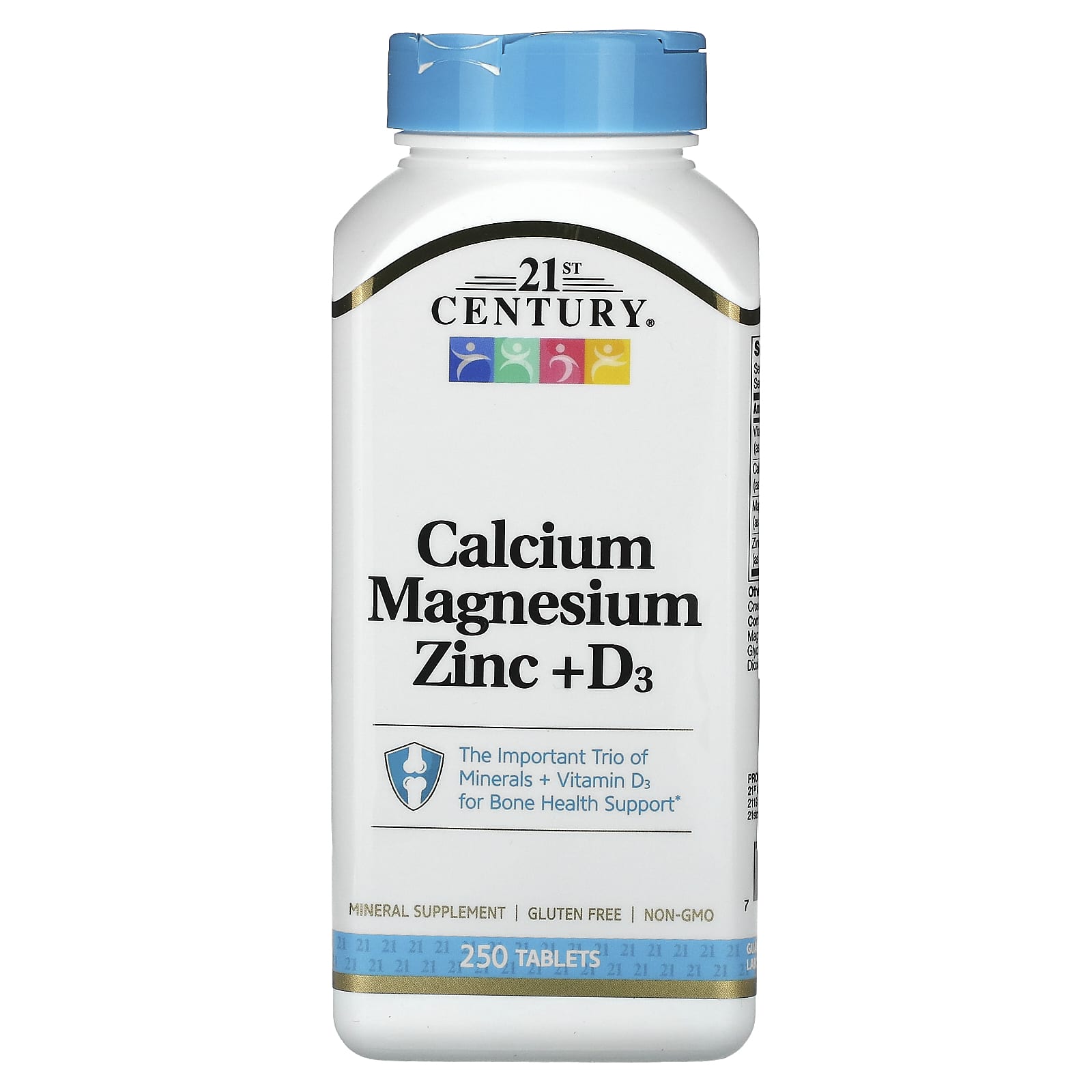 21st Century, Calcium Magnesium Zinc + D3, 250 Tablets - 