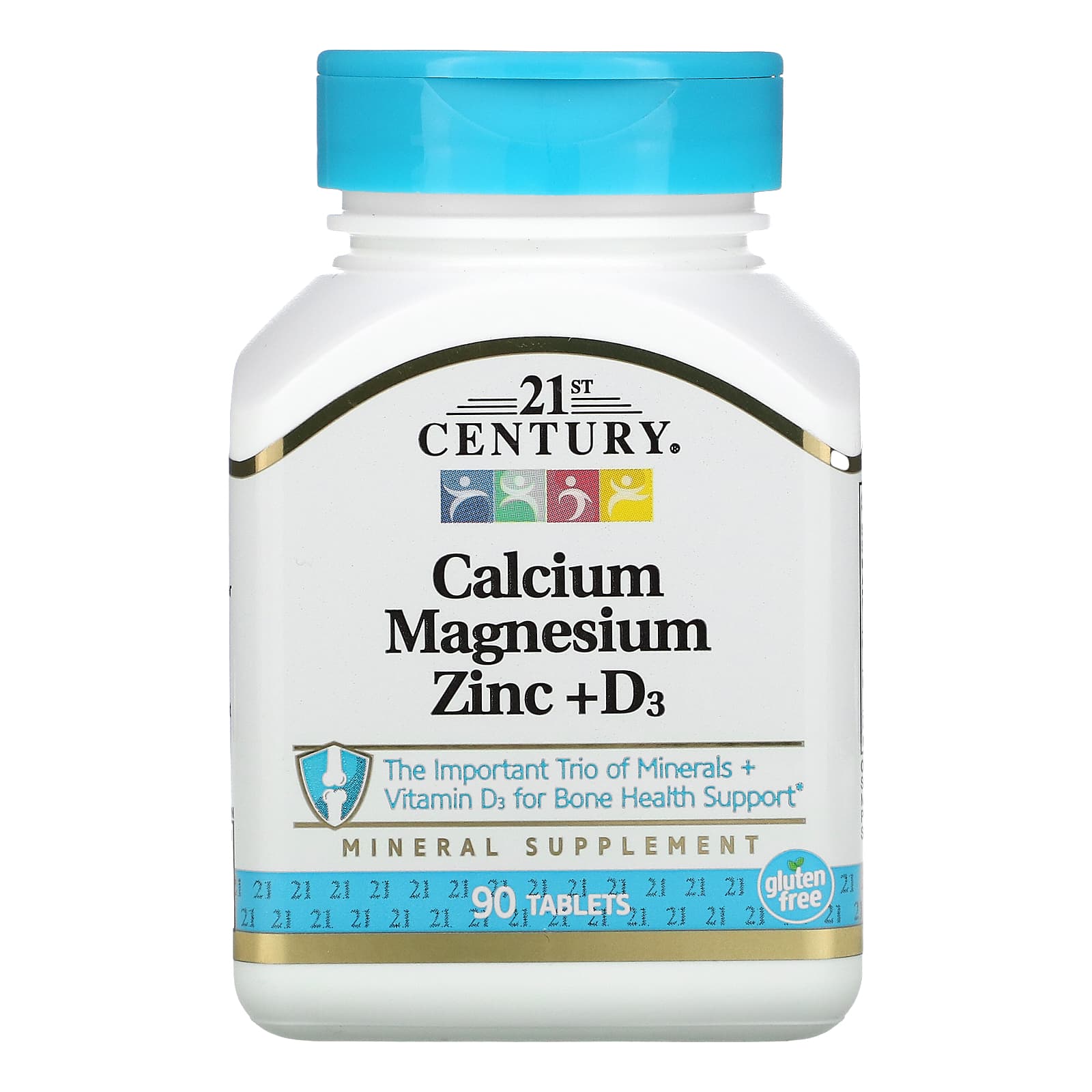 21st Century, Calcium Magnesium Zinc + D3, 90 Tablets - B004RCR5EG