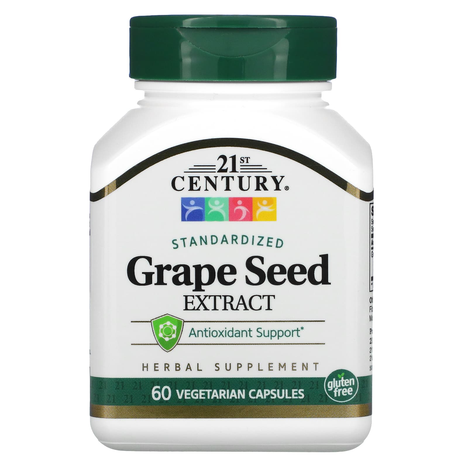 21st Century, Grape Seed Extract, Standardized, 60 Vegetarian Capsules - B0007PQBC4