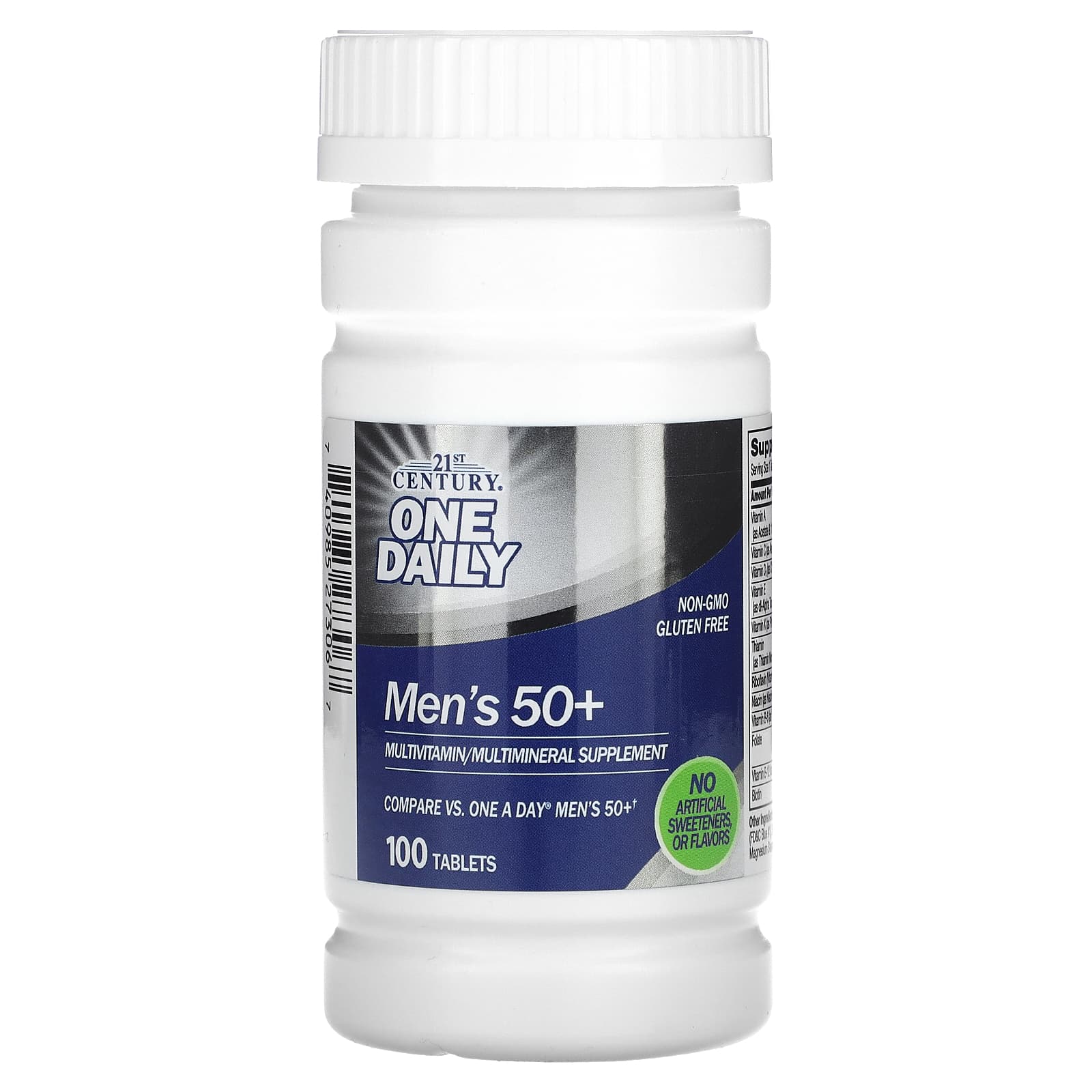 21st Century, One Daily, Men's 50+, Multivitamin Multimineral, 100 Tablets - B004KKHRJI