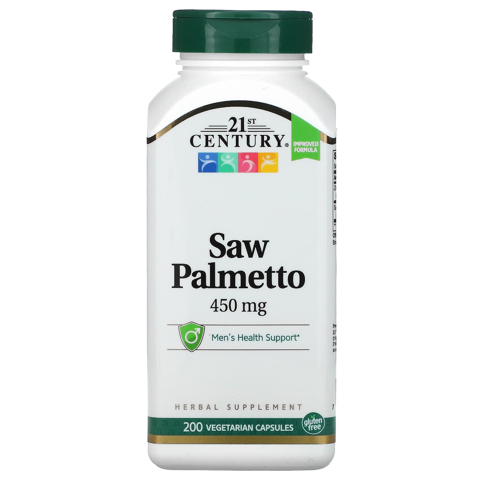 21st Century, Saw Palmetto, 450 mg, 200 Vegetarian Capsules - B000PSTLL6