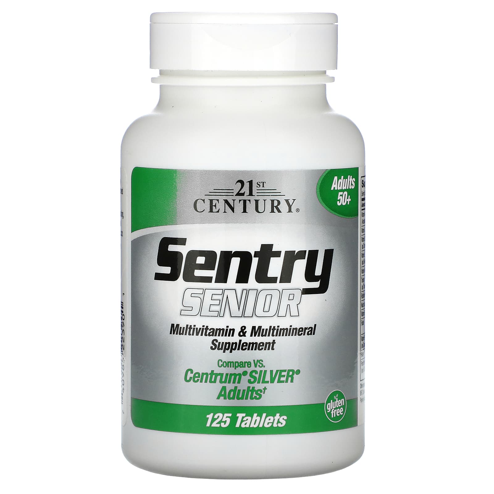 21st Century, Sentry Senior, Multivitamin & Multimineral Supplement, Adults 50+, 125 Tablets - B0016OJVRM