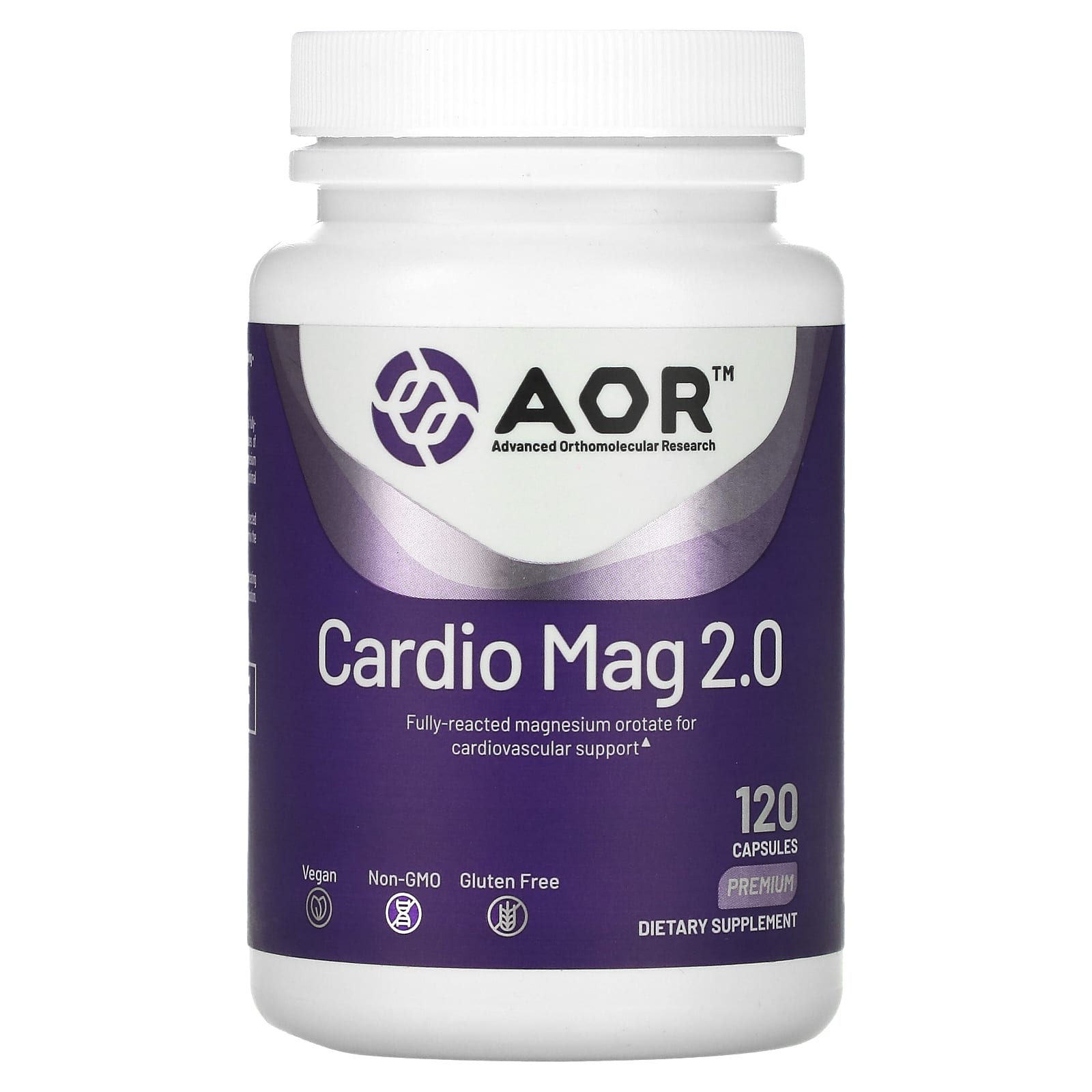 Advanced Orthomolecular Research AOR, Cardio Mag 2.0, 120 Capsules - B004Y47YBG