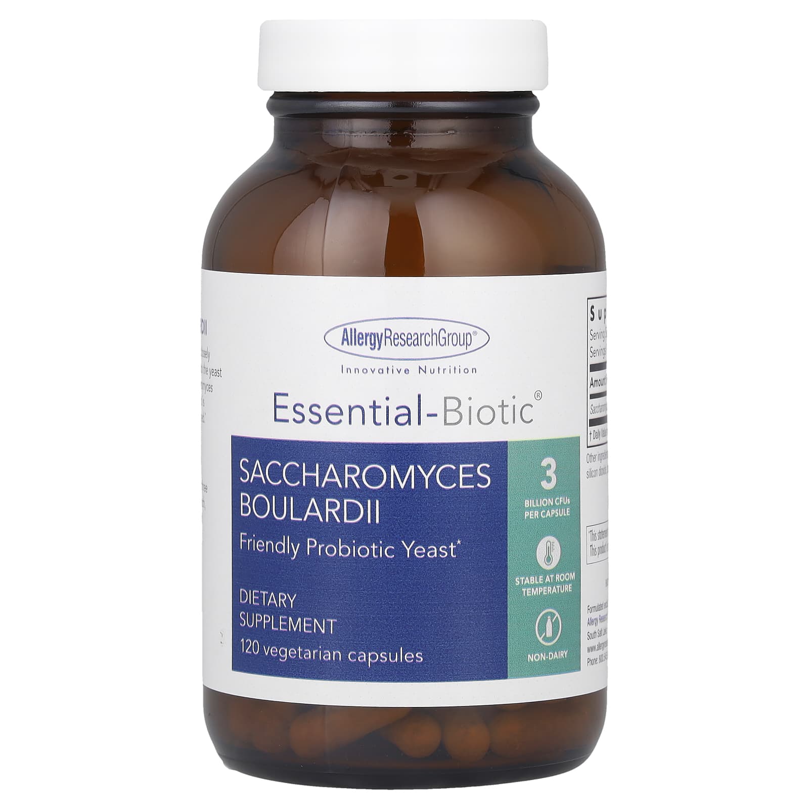 Allergy Research Group, Essential-Biotic® Saccharomyces Boulardii, 120 Vegetarian Capsules - B07DF5V59H