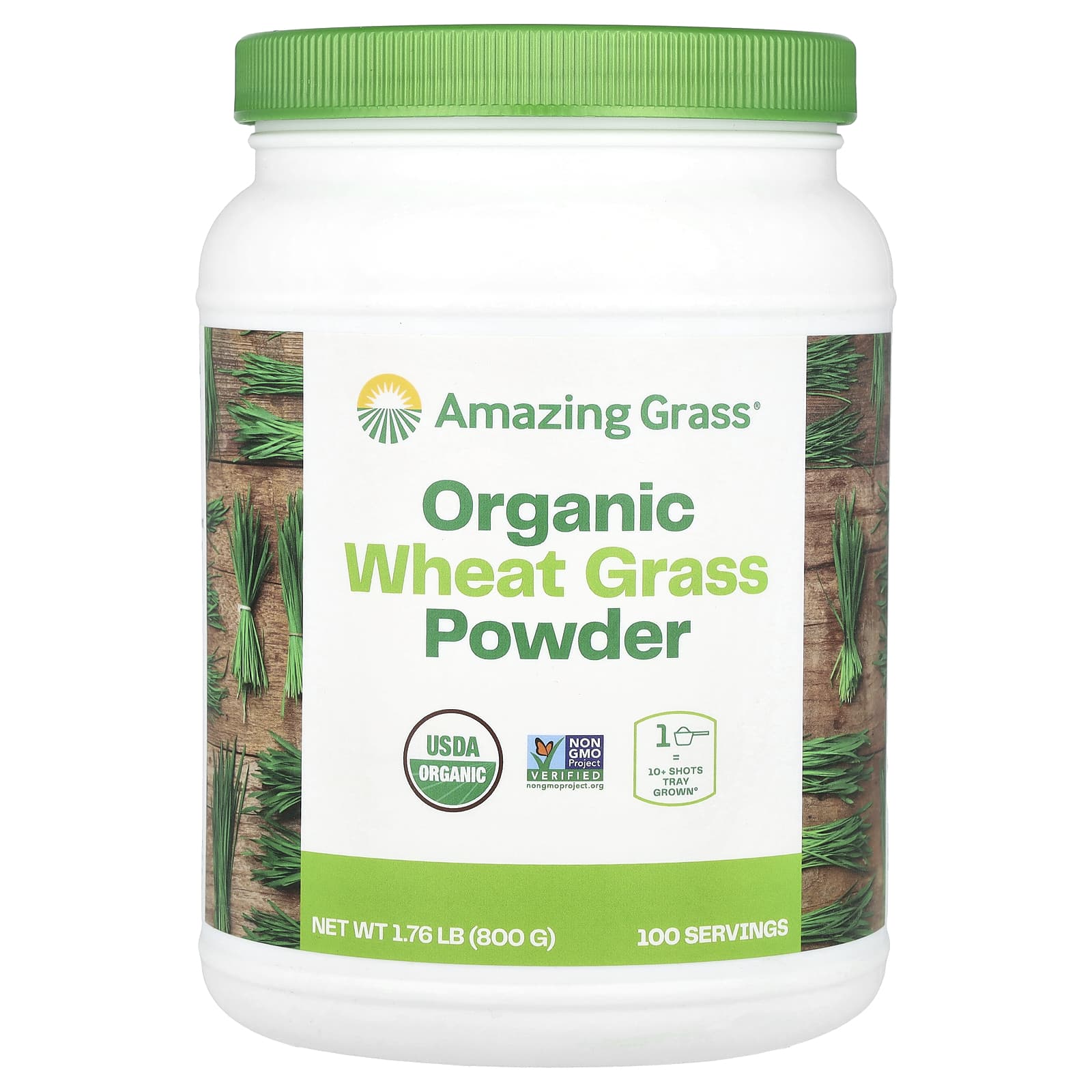 Amazing Grass, Organic Wheat Grass Powder, 1.76 lb (800 g) - B004LW8AH8
