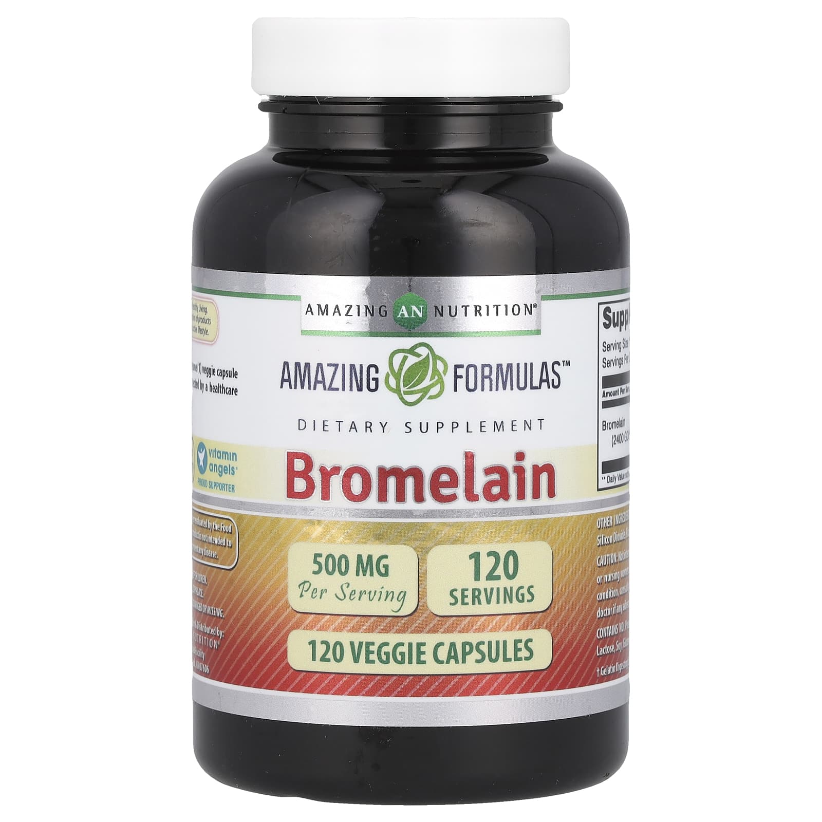 Amazing Nutrition, Bromelain, 500 mg, 120 Veggie Capsules - B00VU8SH56