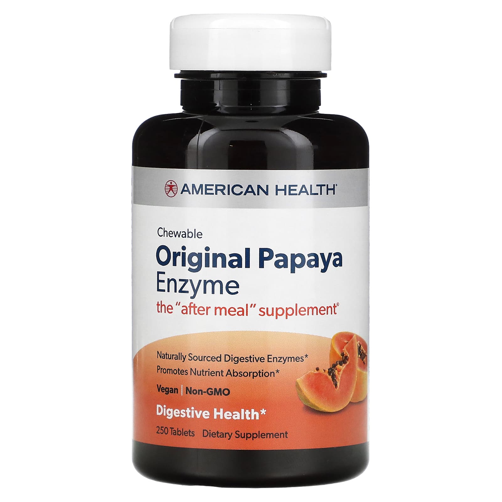 American Health, Original Chewable Papaya Enzyme, 250 Tablets - B0001ZYL8G