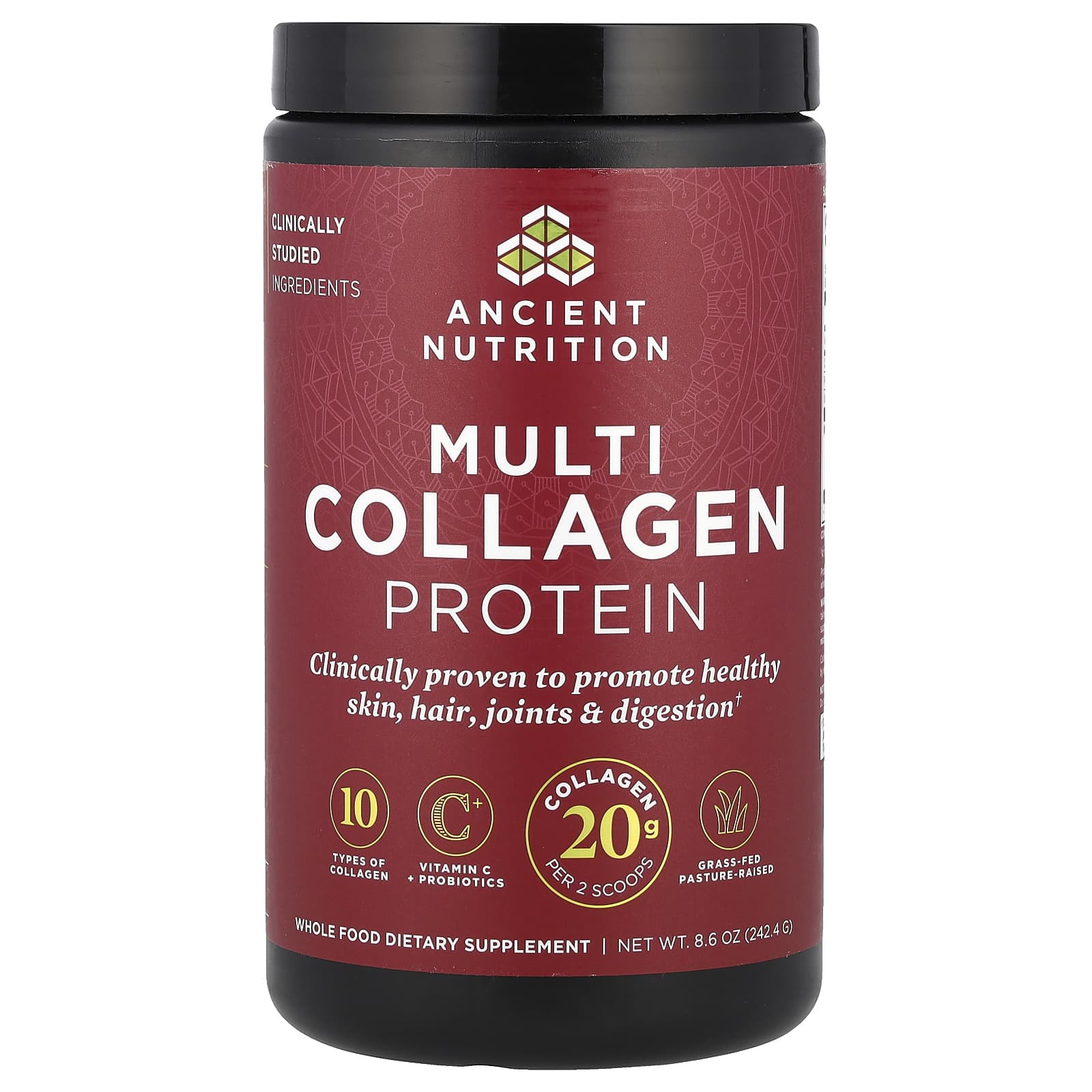 Ancient Nutrition, Multi Collagen Protein, 8.6 oz (242.4 g) - B07D3ZX35J