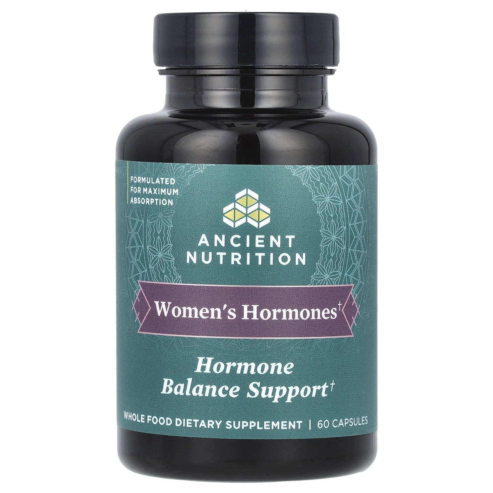 Ancient Nutrition, Women's Hormones, Hormone Balance Support, 60 Capsules - B08SGNXGP7