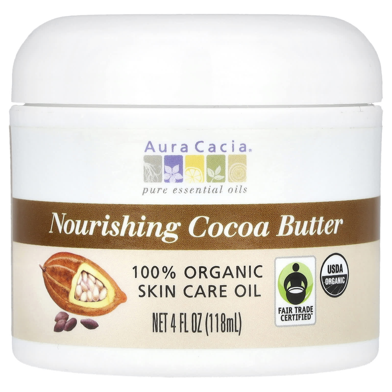 Aura Cacia, Nourishing Cocoa Butter, 4 fl oz (118 ml) - B00016WUXI
