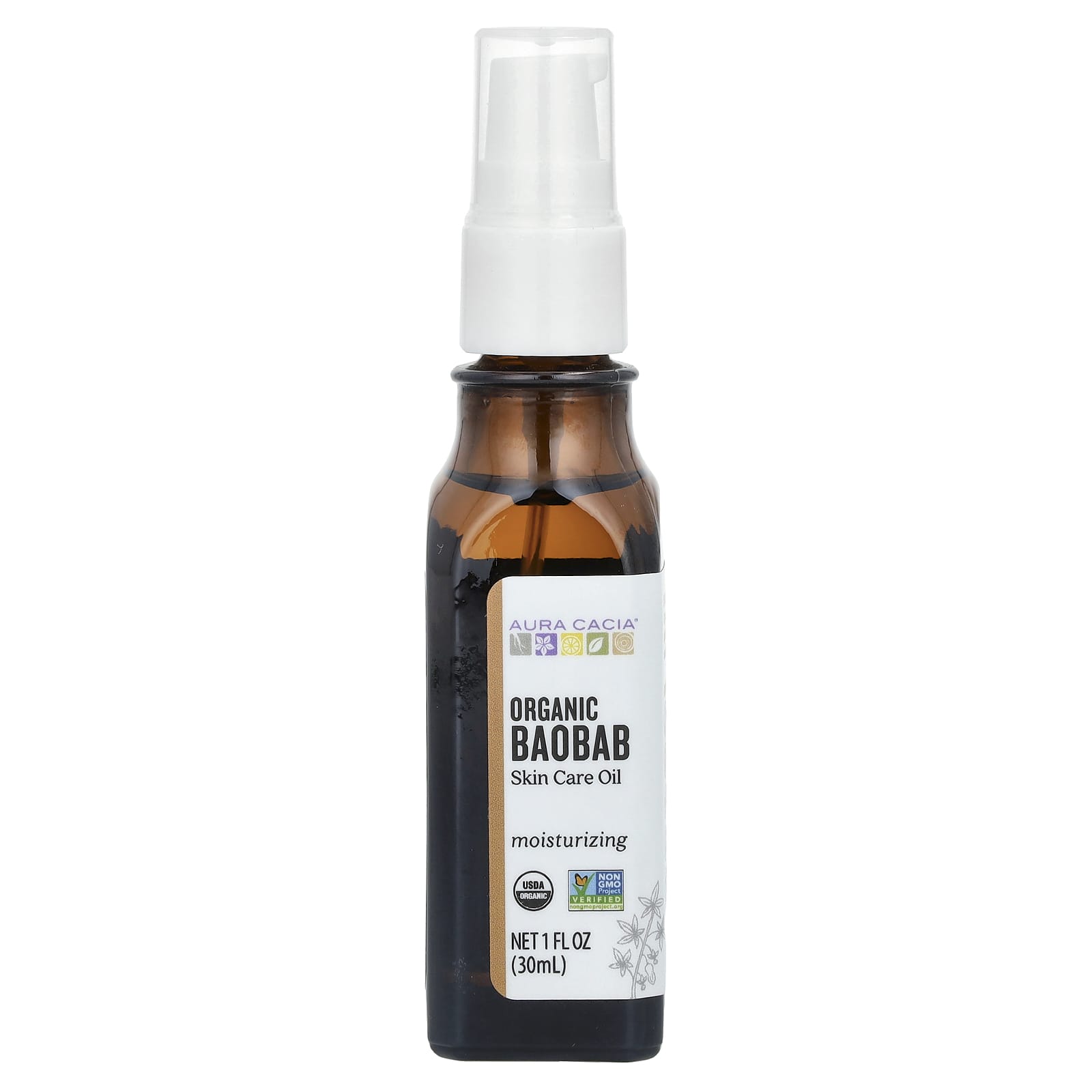 Aura Cacia, Organic Baobab, Skin Care Oil, 1 fl oz (30 ml) - B00502NMUS