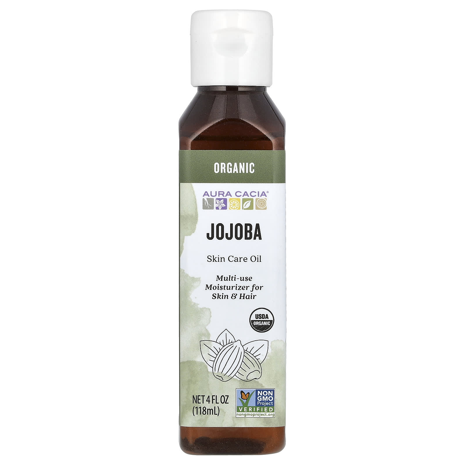Aura Cacia, Organic, Skin Care Oil, Jojoba, 4 fl oz (118 ml) - B000MX9XOY