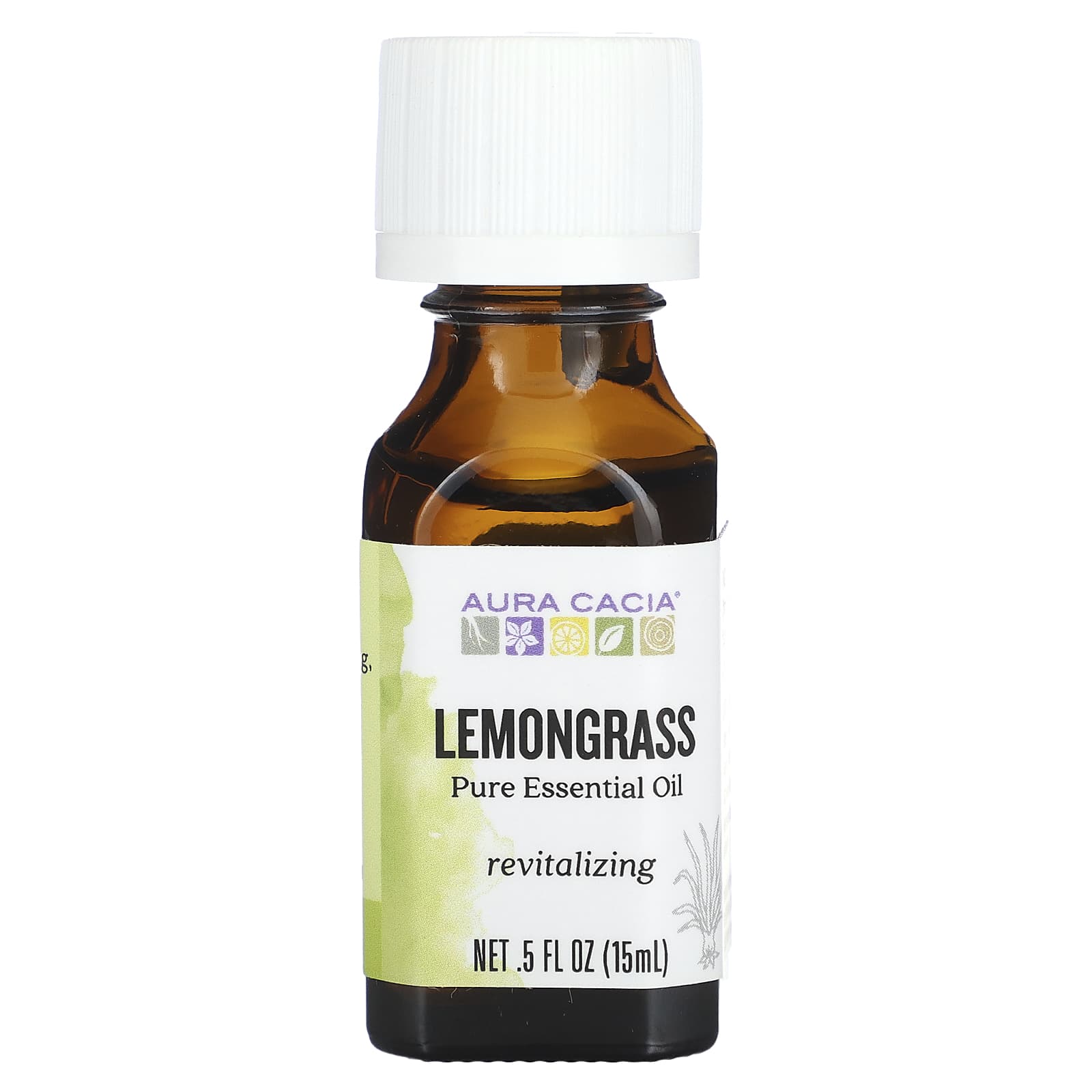 Aura Cacia, Pure Essential Oil, Lemongrass, 0.5 fl oz (15 ml) - B00016QSPO