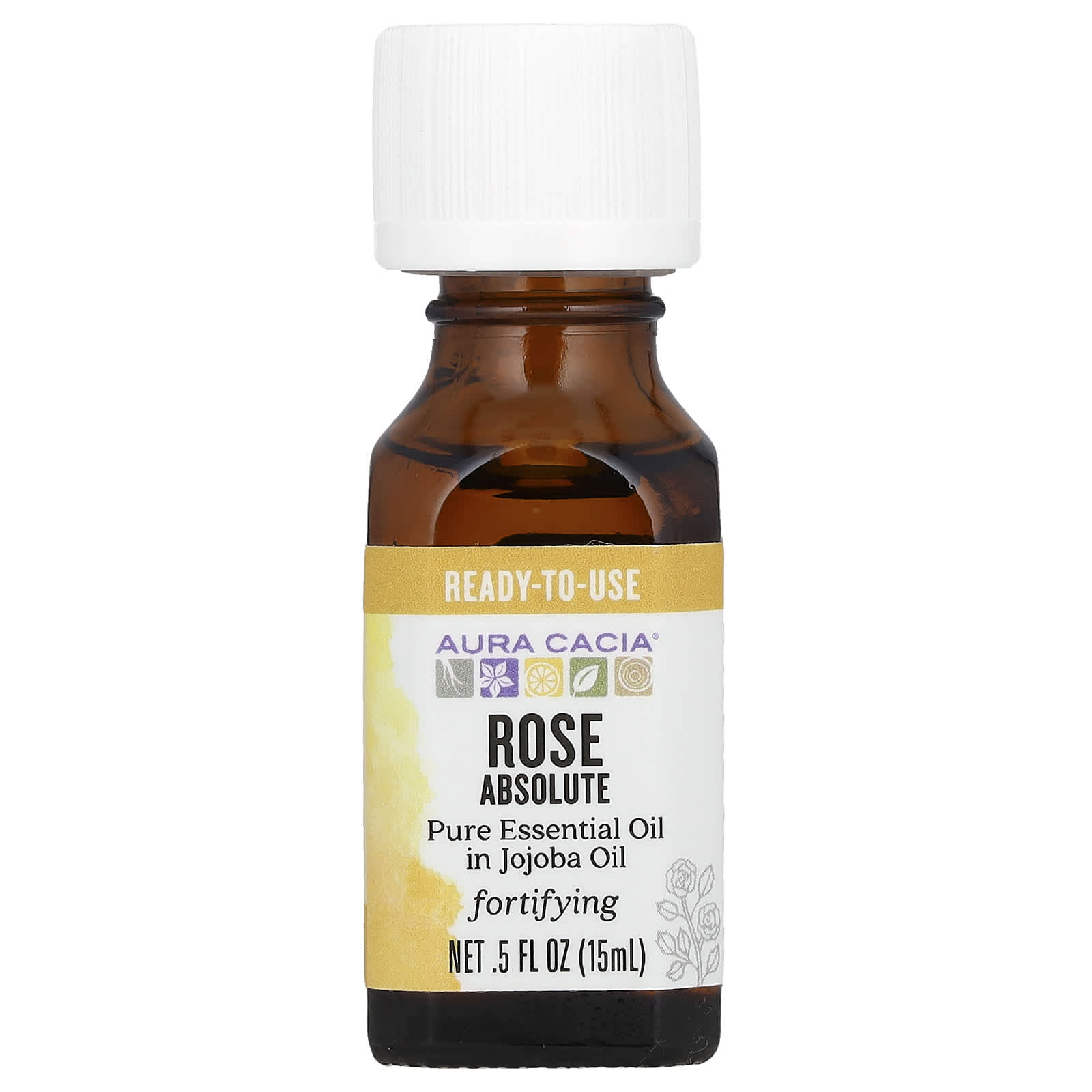 Aura Cacia, Pure Essential Oil, Rose Absolute, 0.5 fl oz (15 ml) - B001E8OSBO