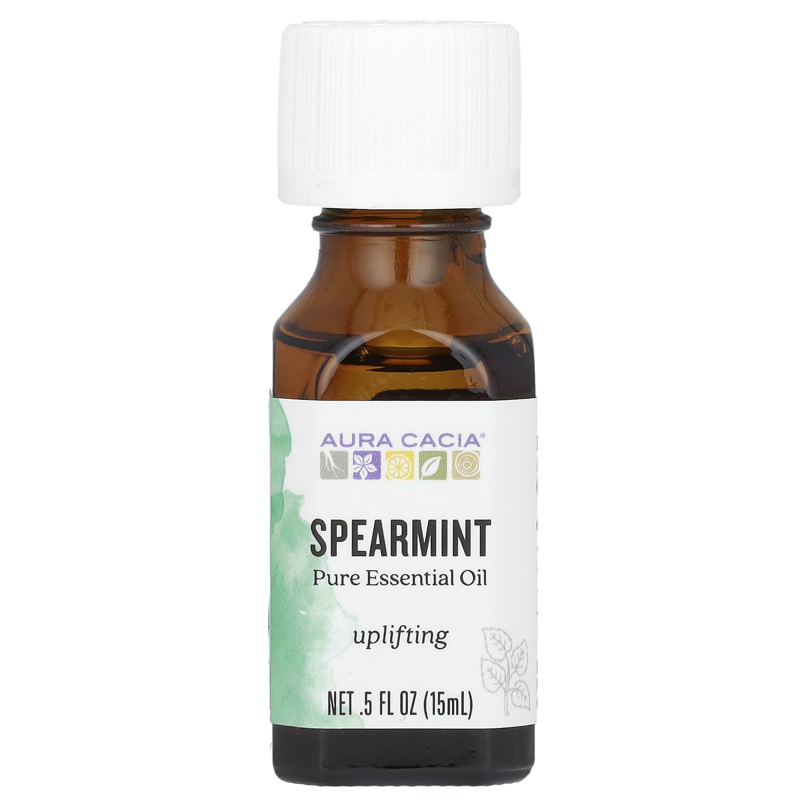 Aura Cacia, Pure Essential Oil, Spearmint, 0.5 oz (15 ml) - B00HYNNW42
