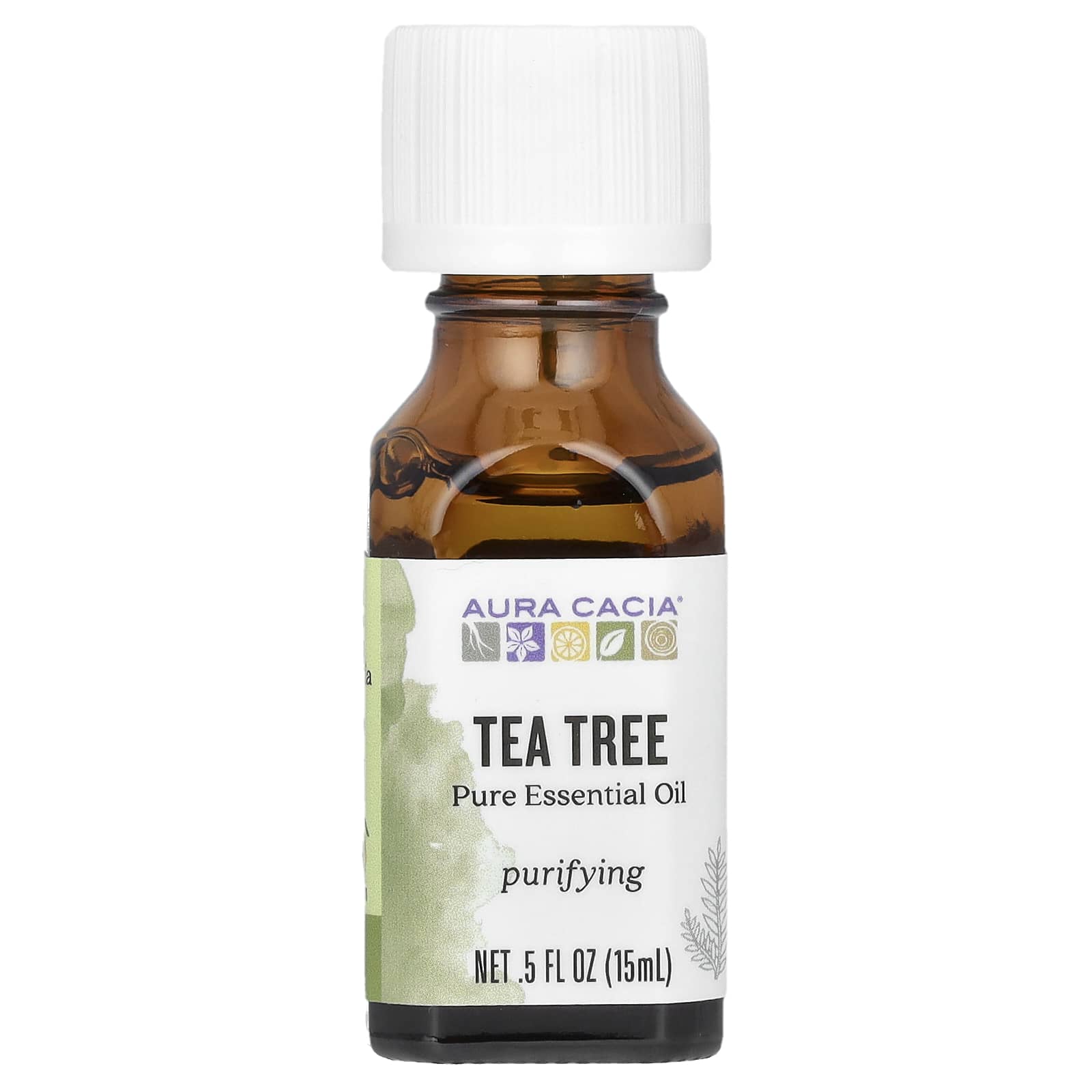 Aura Cacia, Pure Essential Oil, Tea Tree, 0.5 fl oz (15 ml) - B000E1VWA2