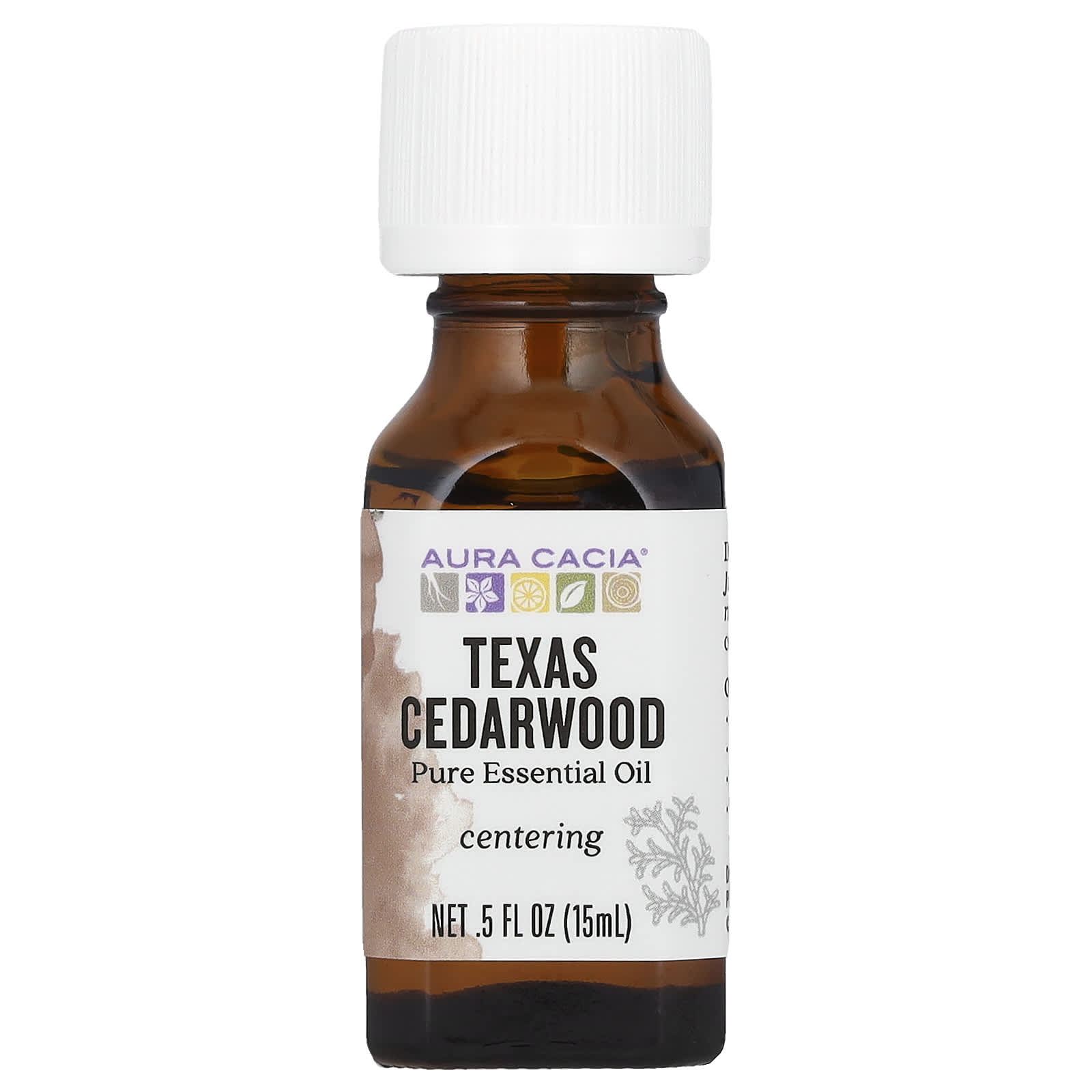 Aura Cacia, Pure Essential Oil, Texas Cedarwood, 0.5 fl oz (15 ml) - B0011DHNM8