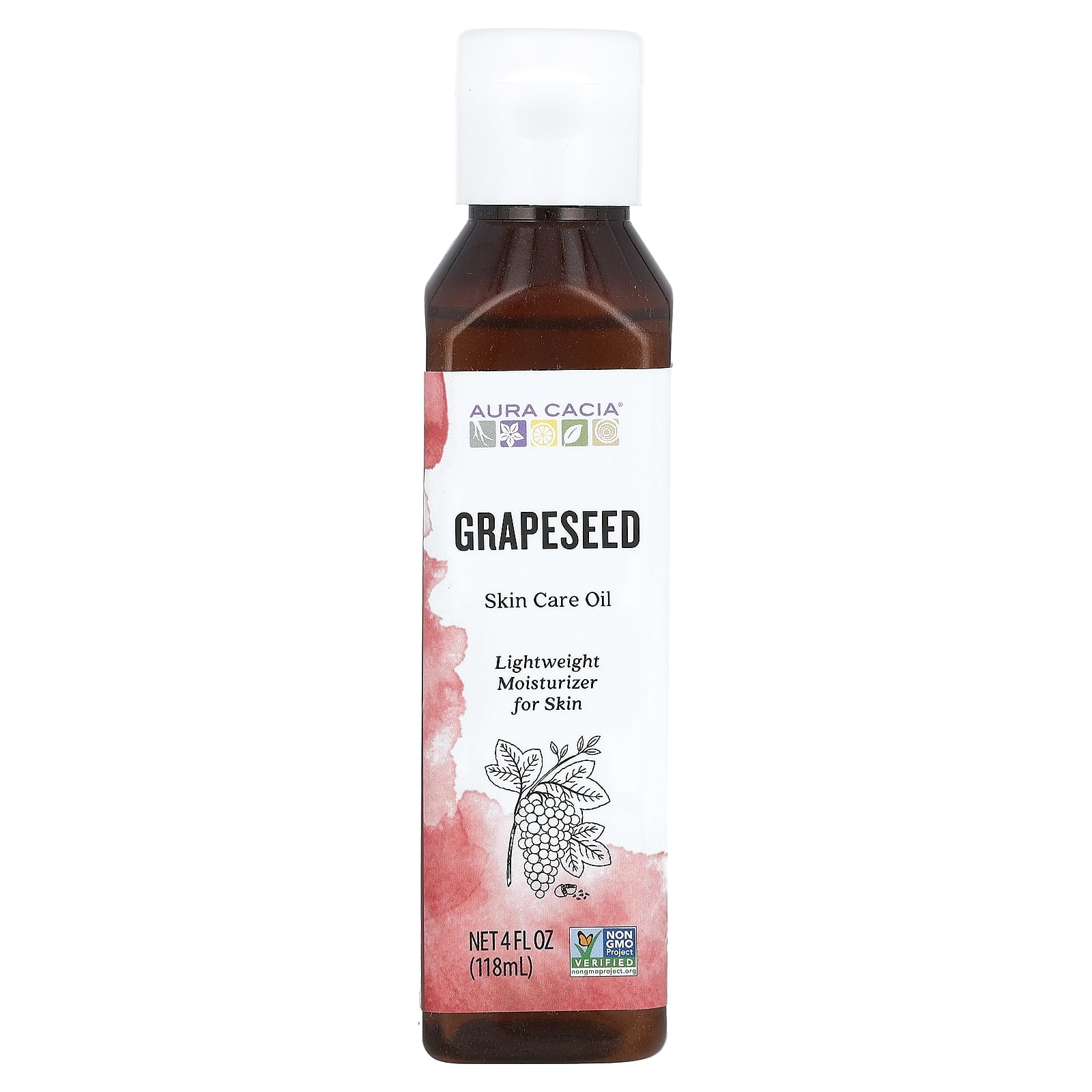 Aura Cacia, Skin Care Oil, Grapeseed, 4 fl oz (118 ml) - B001E8NBJY