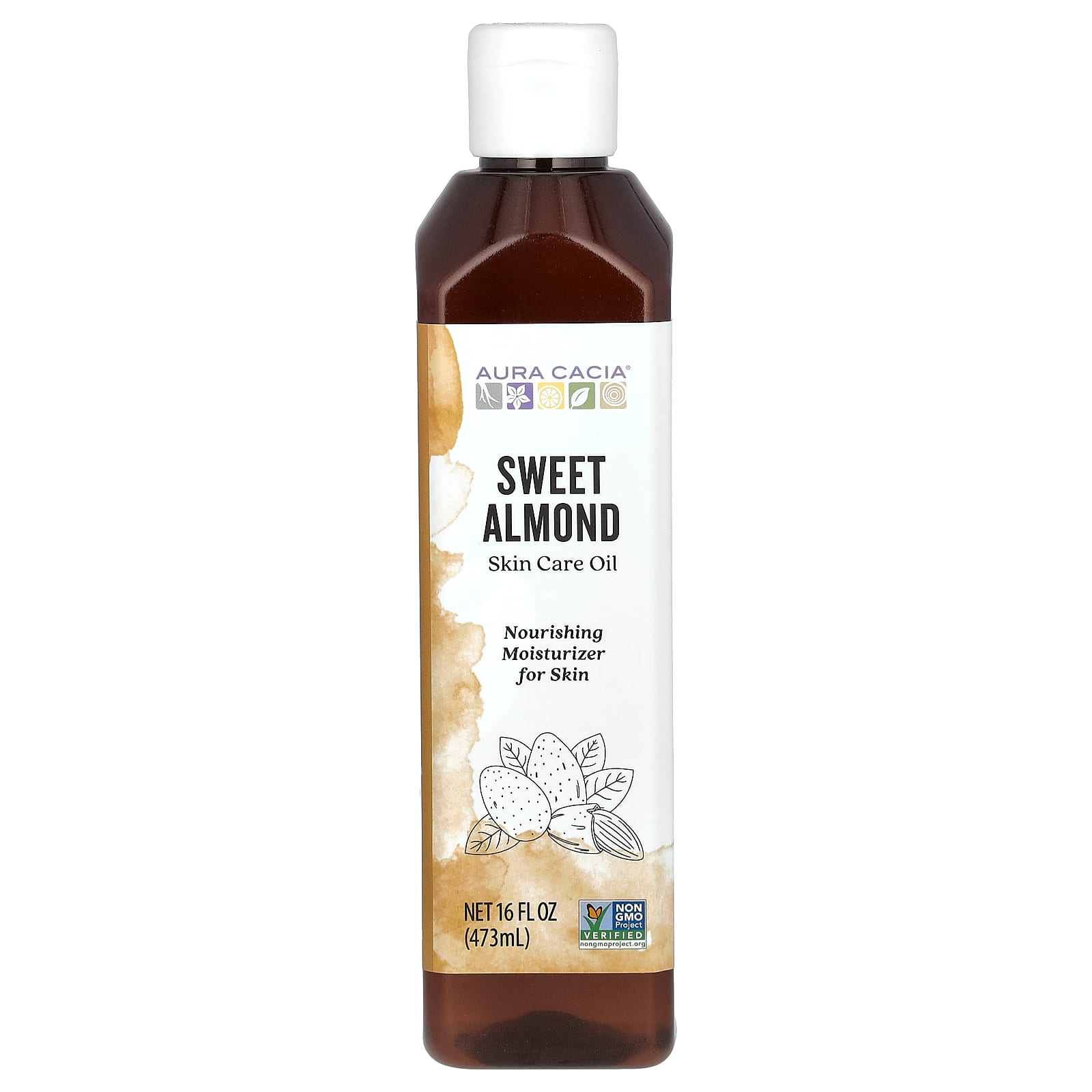 Aura Cacia, Skin Care Oil, Sweet Almond, 16 fl oz (473 ml) - B000EQ1U8G