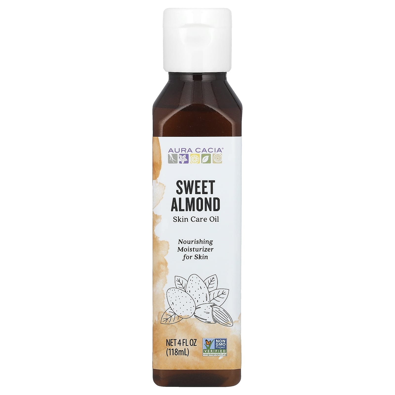 Aura Cacia, Skin Care Oil, Sweet Almond, 4 fl oz (118 ml) - B00CROXWR0