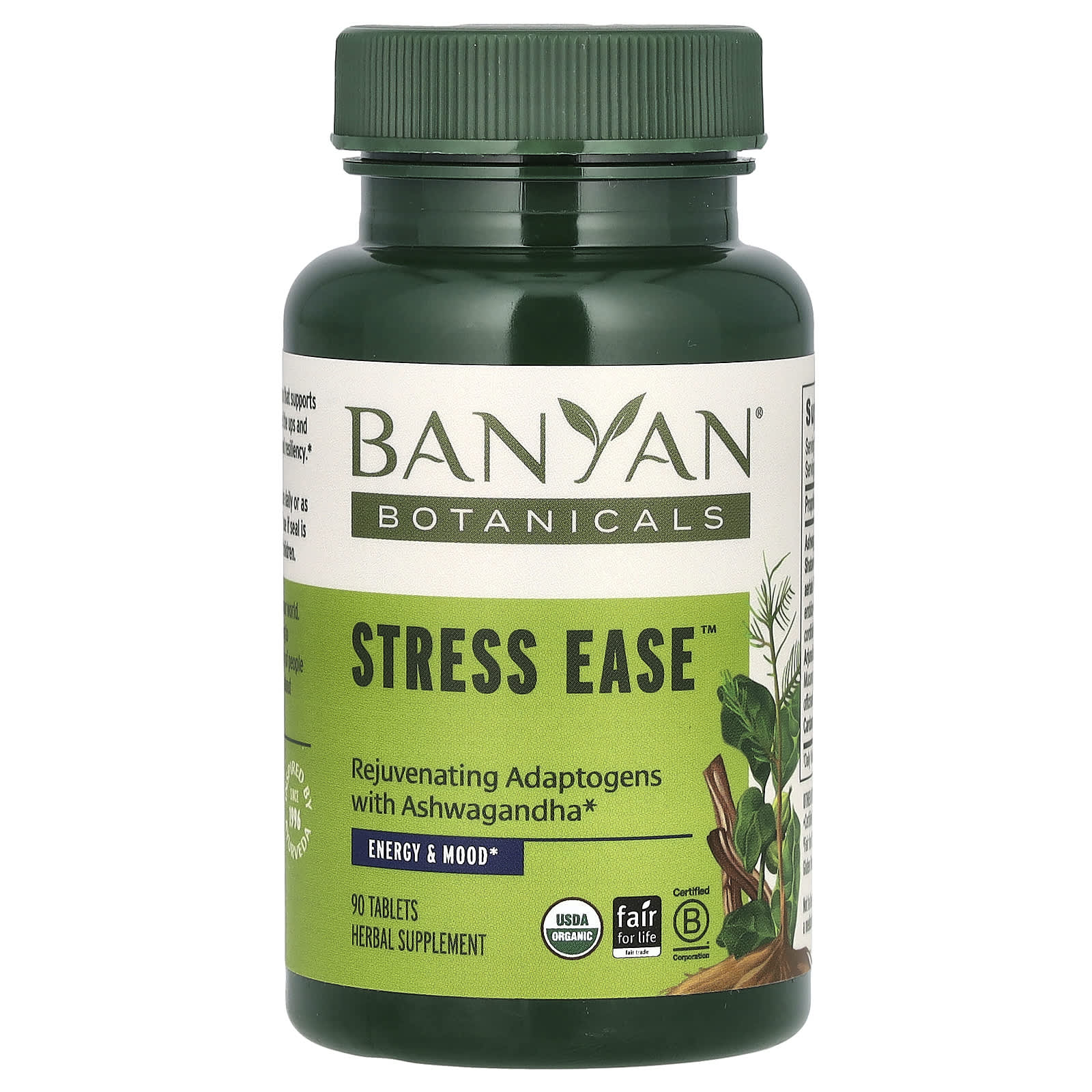 Banyan Botanicals, Stress Ease, 90 Tablets - B000Q418T2