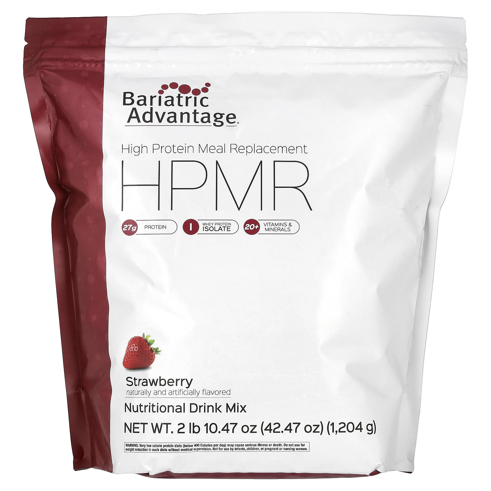 Bariatric Advantage, HPMR, High Protein Meal Replacement, Strawberry, 2 lb 10.47 oz (1,204 g) - B094YWRX17