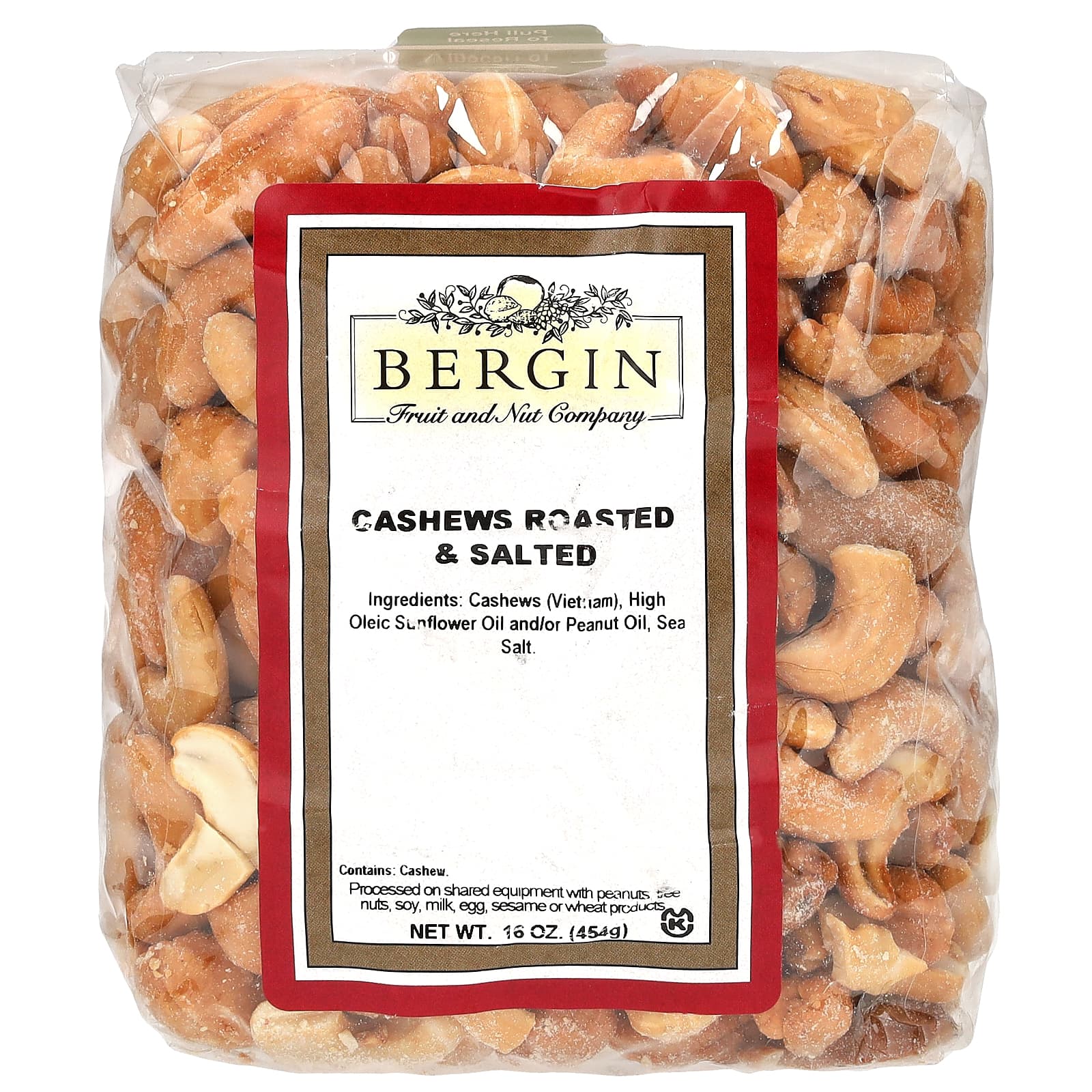 Bergin Fruit and Nut Company, Cashews, Roasted & Salted, 16 oz (454 g) - B007A4XTFM