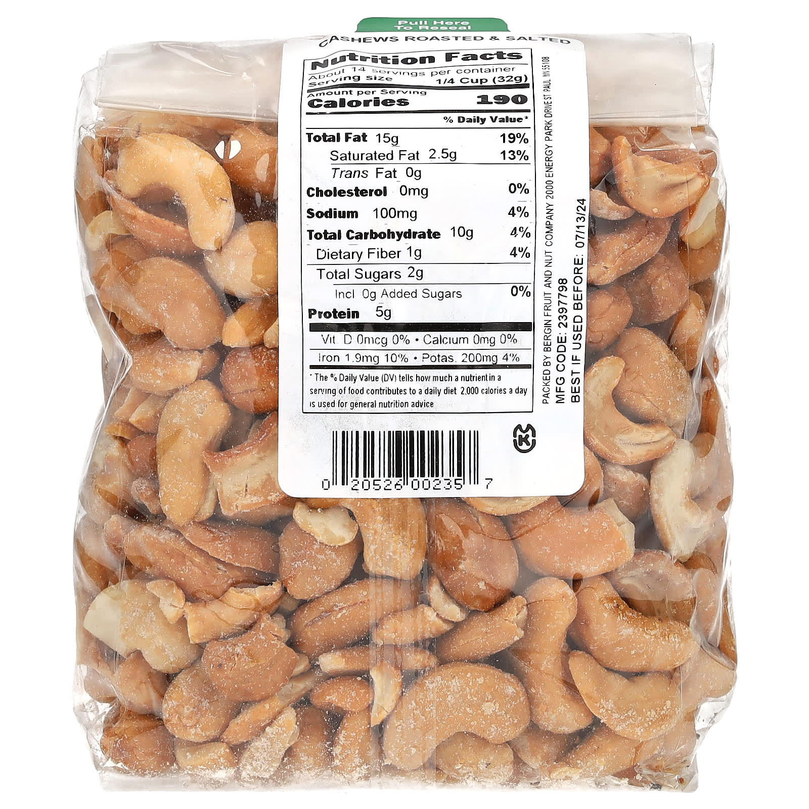 Bergin Fruit and Nut Company, Cashews, Roasted & Salted, 16 oz (454 g) - B007A4XTFM