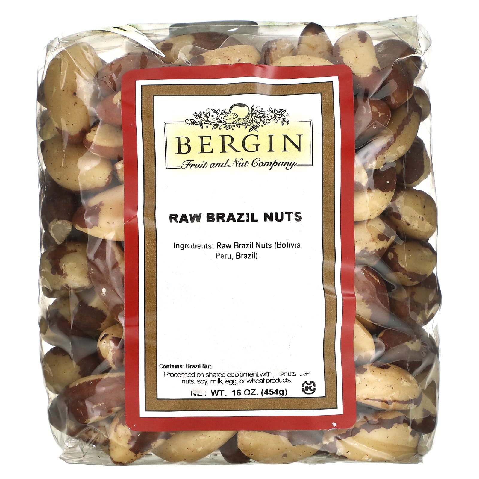 Bergin Fruit and Nut Company, Raw Brazil Nuts, 16 oz (454 g) - B0089WBLT0