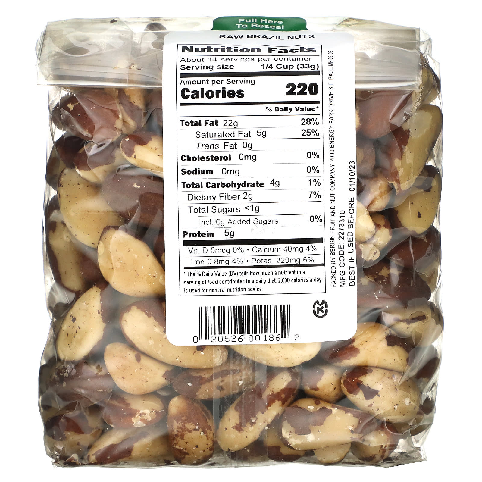 Bergin Fruit and Nut Company, Raw Brazil Nuts, 16 oz (454 g) - B0089WBLT0