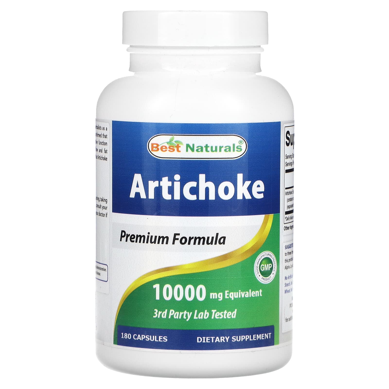 Best Naturals, Artichoke, 10,000 mg, 180 Capsules (500 mg per Capsule) - B07YF4DCFJ