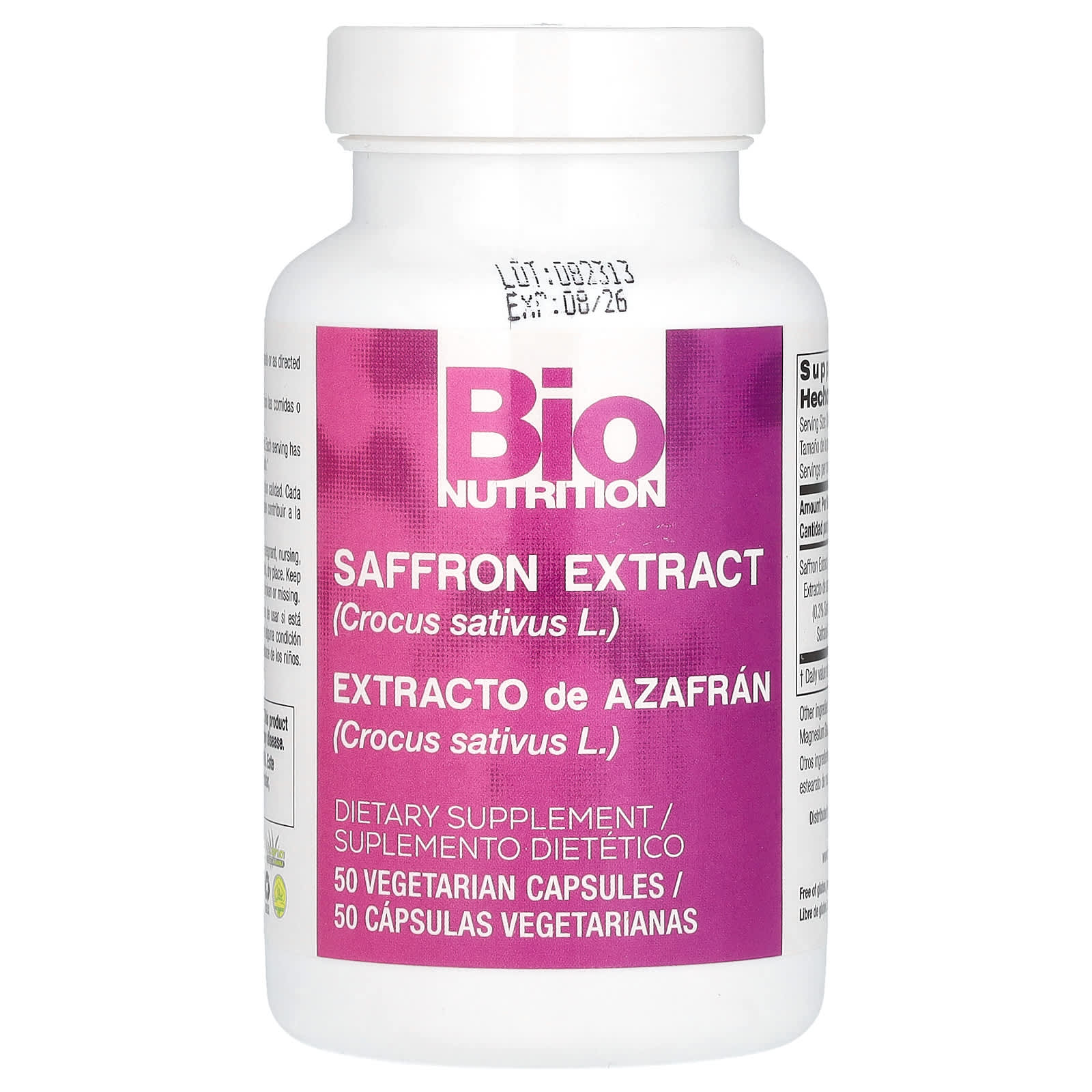 Bio Nutrition, Saffron Extract, 50 Vegetarian Capsules - B007X4PWOK