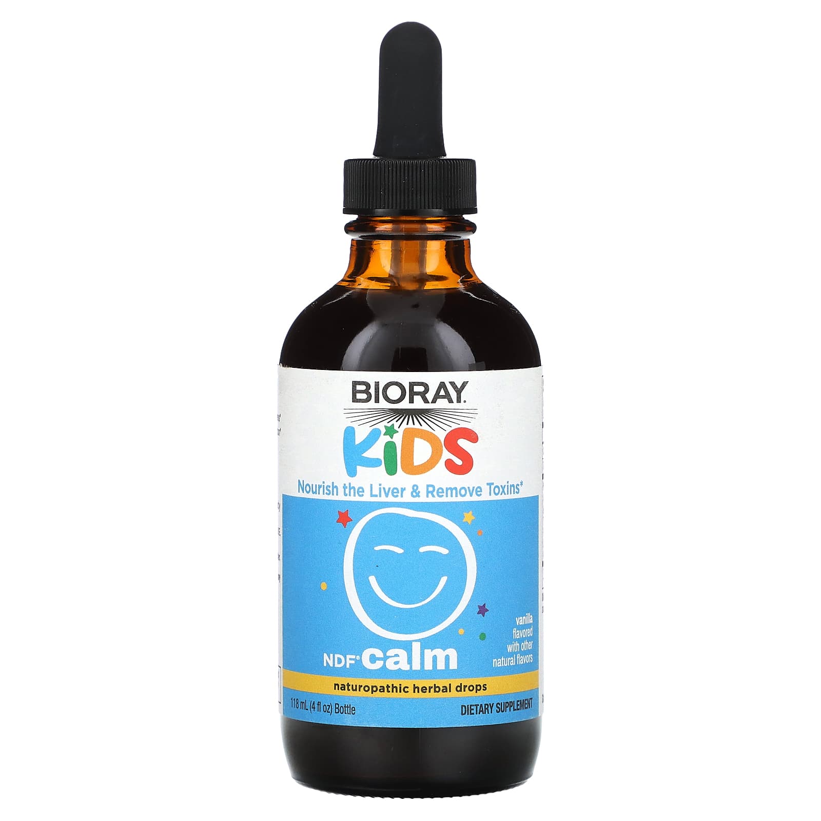 Bioray, Kids, NDF Calm, Naturopathic Herbal Drops, Vanilla, 4 fl oz (118 ml) - B01MU03OSE