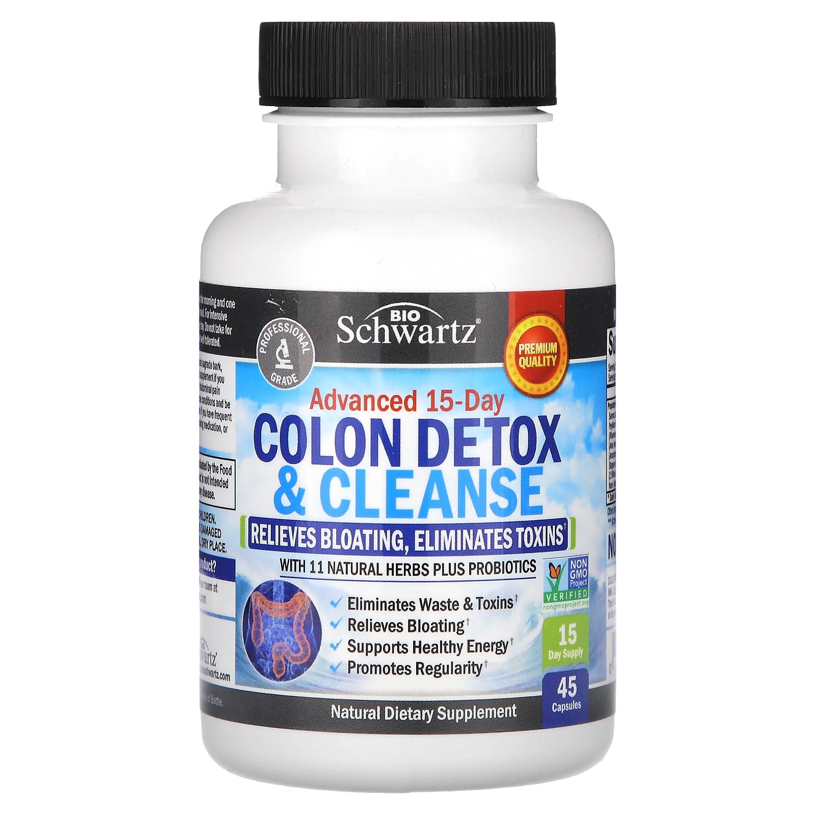 BioSchwartz, Advanced 15-Day Colon Detox & Cleanse, 45 Capsules - B01E7WWVY4