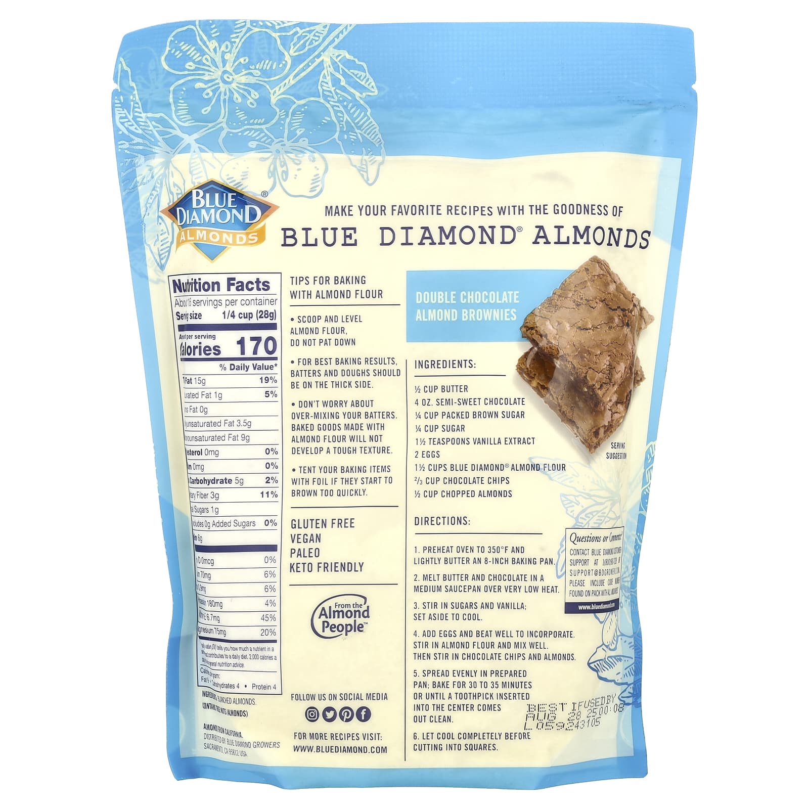 Blue Diamond, Almond Flour, Finely Sifted, 16 oz (454 g) - B07W95D5CK