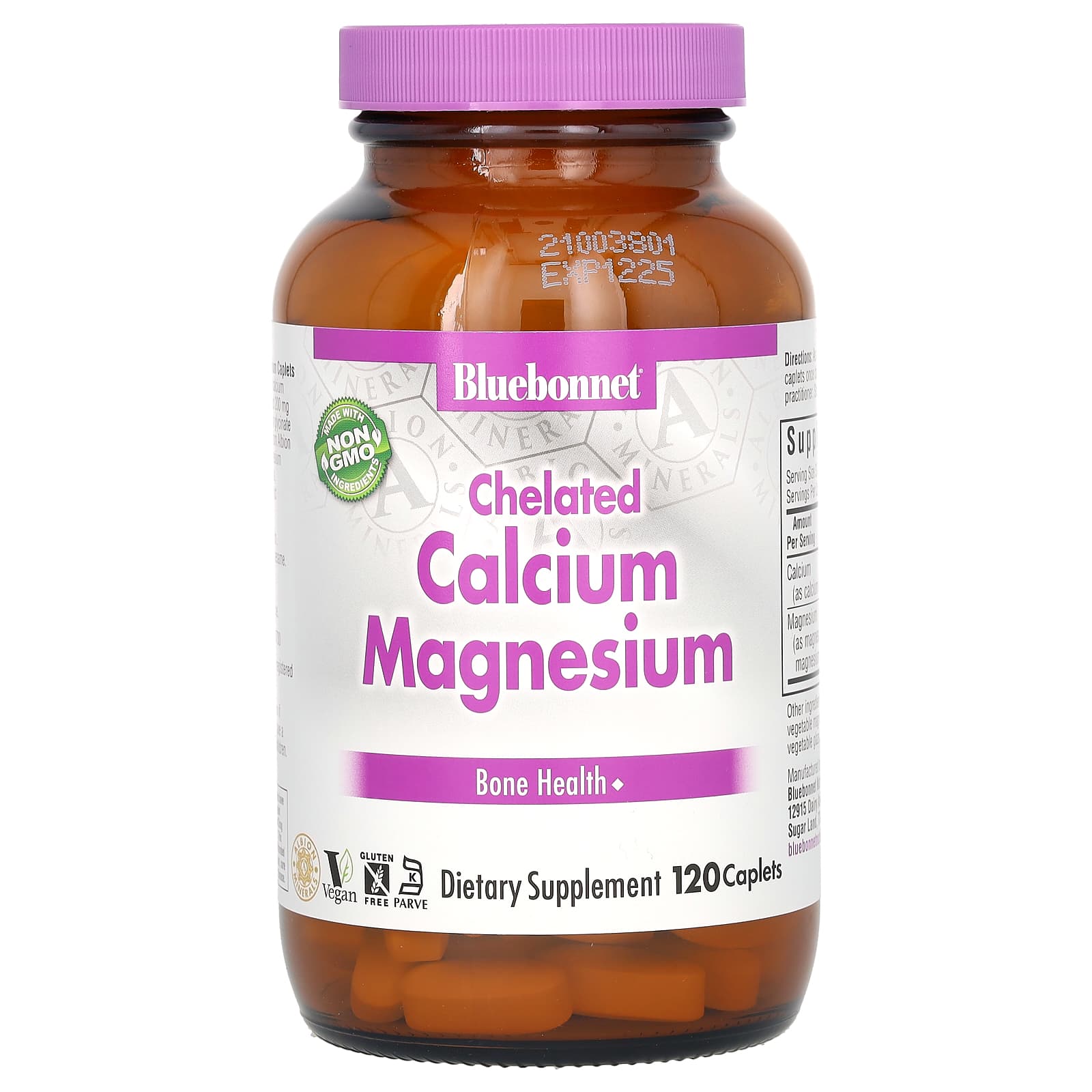 Bluebonnet Nutrition, Chelated Calcium Magnesium, 120 Caplets - B000Z93FA8