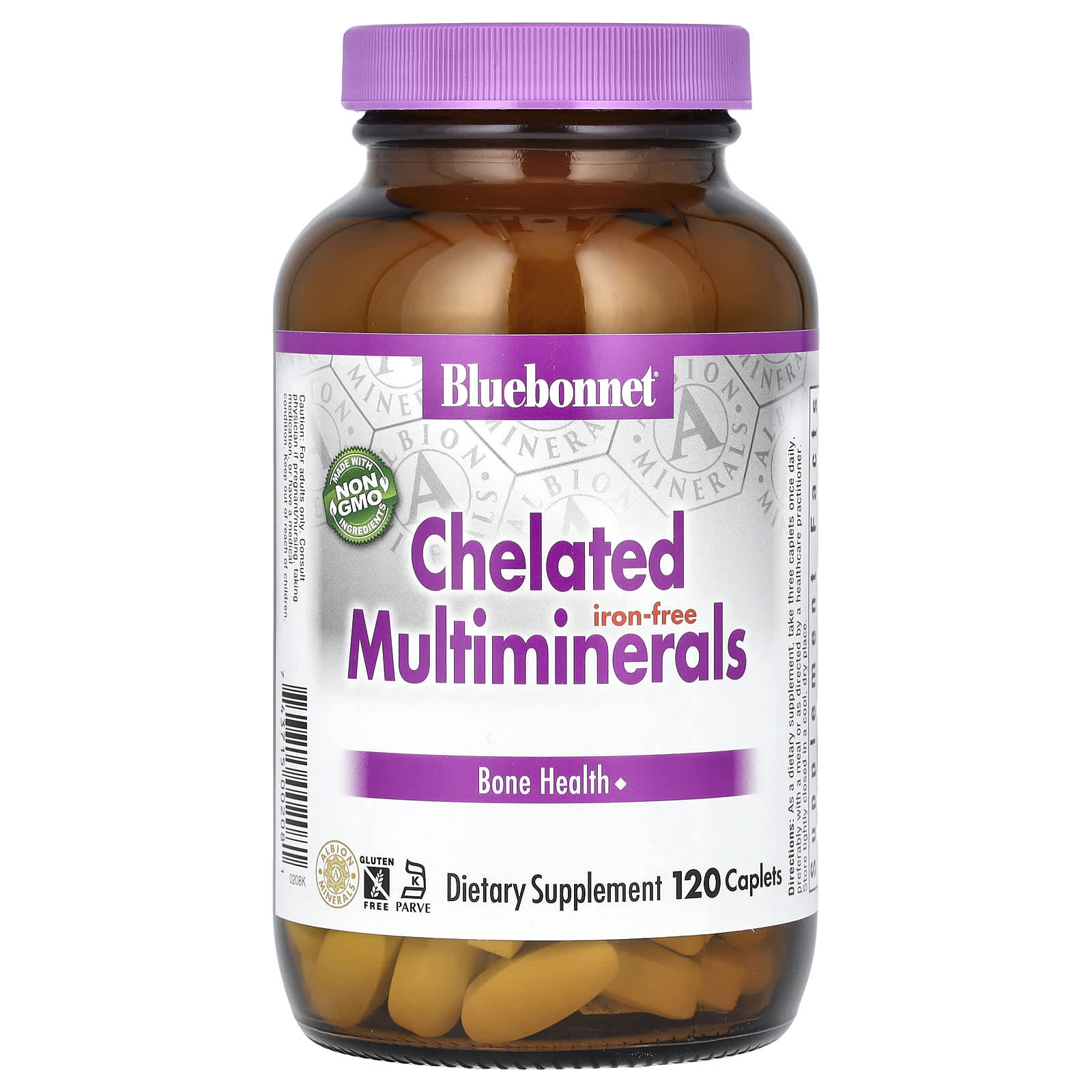 Bluebonnet Nutrition, Chelated Multiminerals, Iron Free, 120 Caplets - B000Z8ZMIW