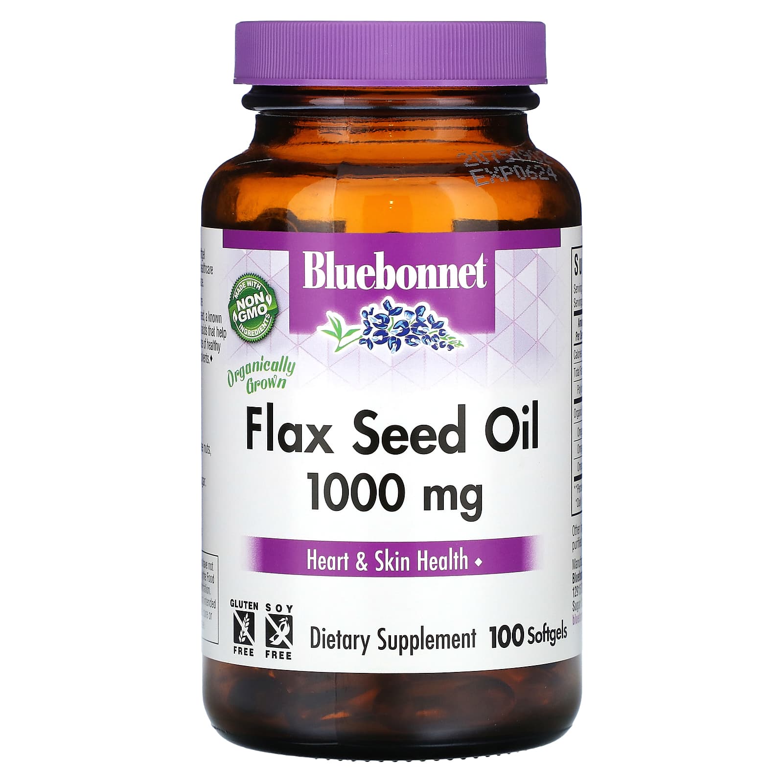 Bluebonnet Nutrition, Flax Seed Oil, 1,000 mg, 100 Softgels - B0006IIHPQ