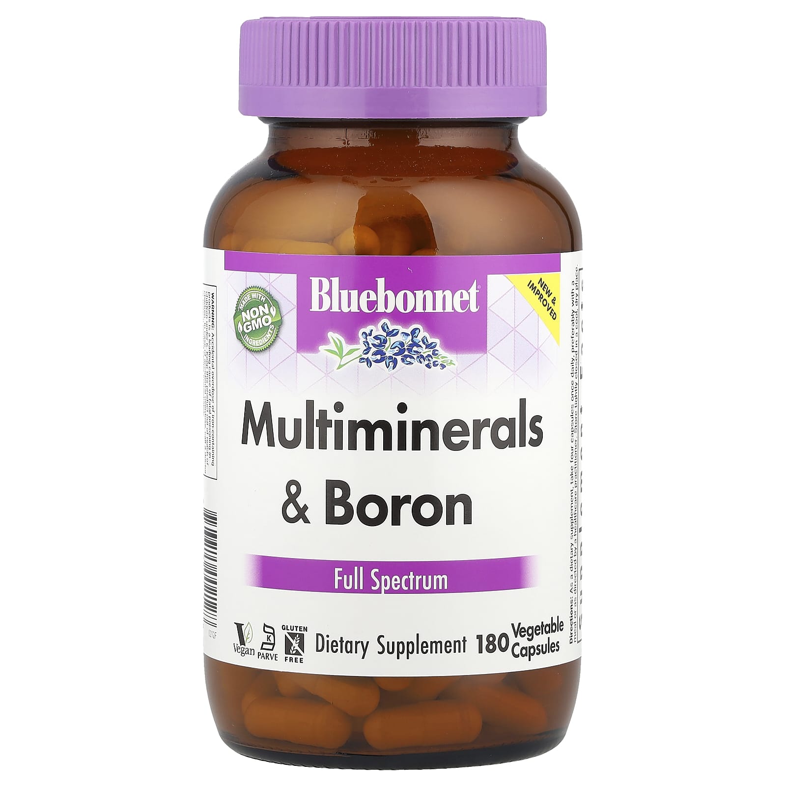 Bluebonnet Nutrition, Multiminerals & Boron, 180 Vegetable Capsules - B00028ODPI