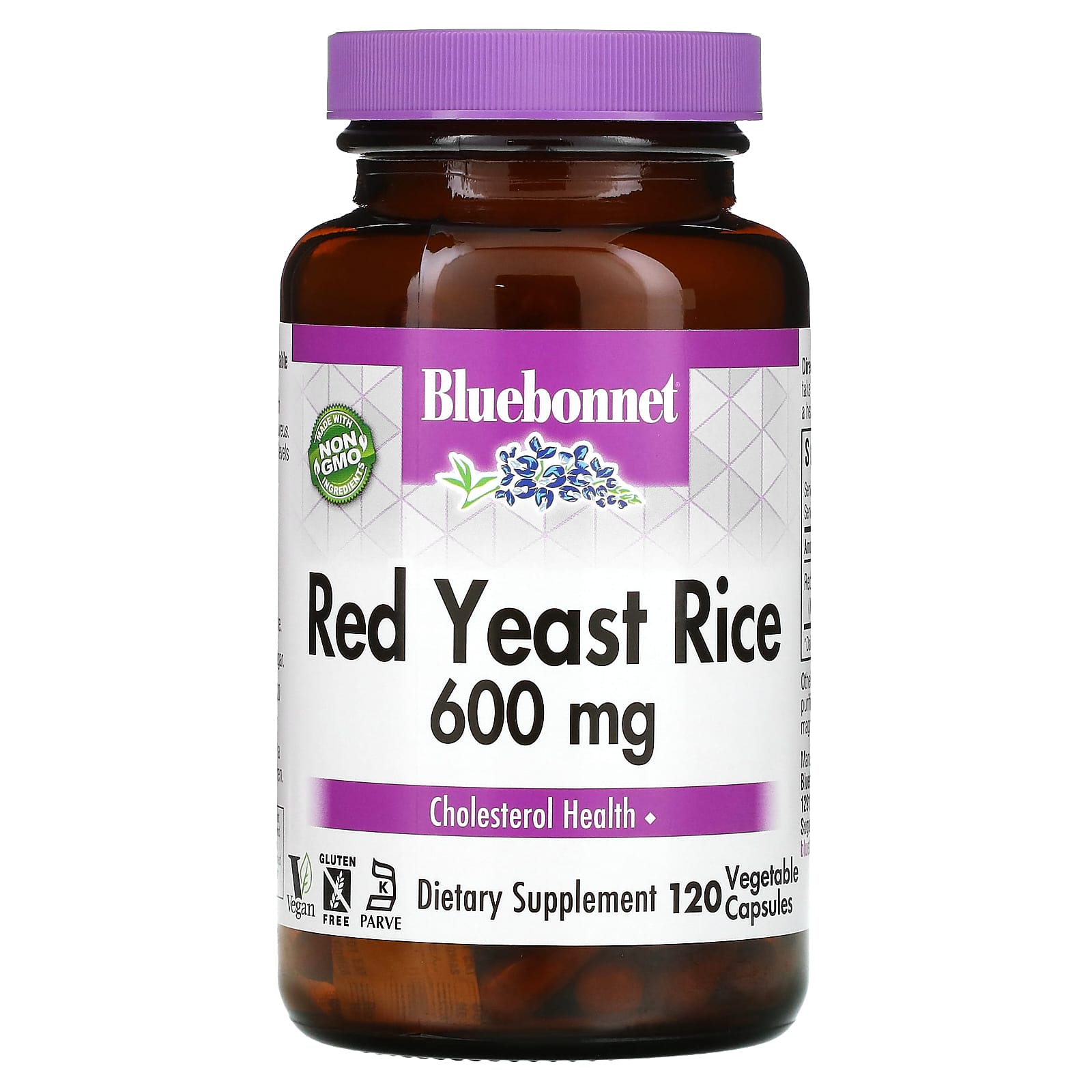 Bluebonnet Nutrition, Red Yeast Rice, 600 mg, 120 Vegetable Capsules - B001FXQDNO