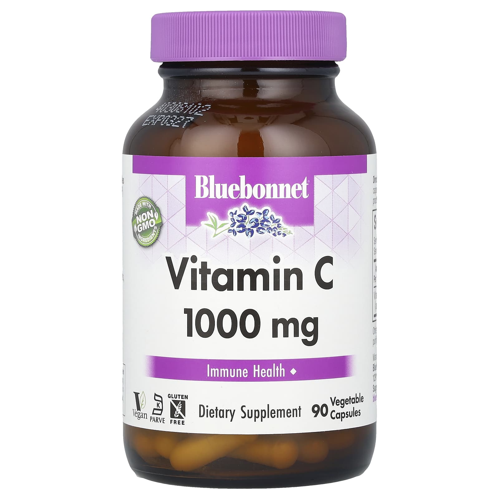 Bluebonnet Nutrition, Vitamin C, 1,000 mg, 90 Vegetable Capsules - B0006M4OHC