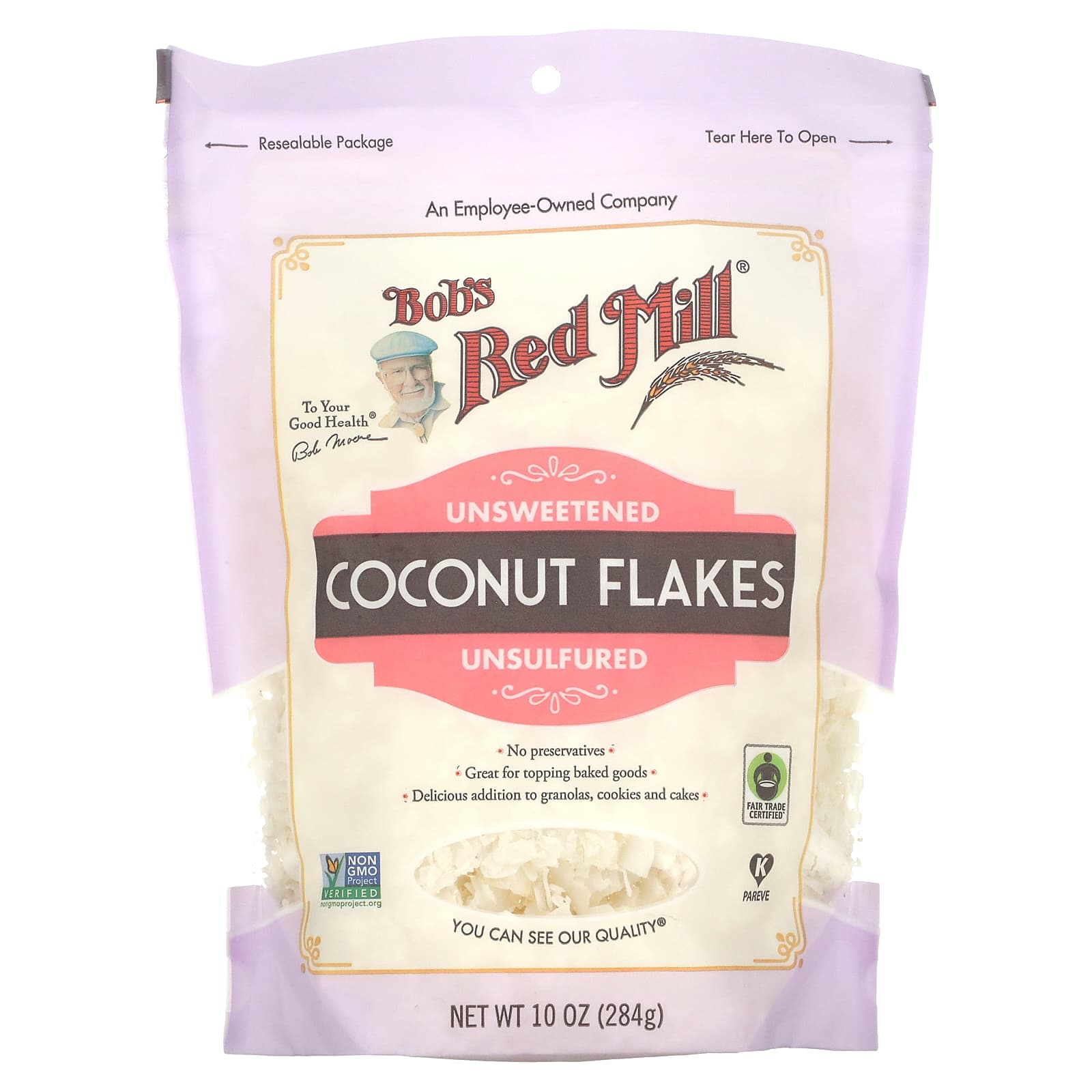 Bob's Red Mill, Coconut Flakes, Unsweetened, Unsulfured, 10 oz (284 g) - B078TRF1PK
