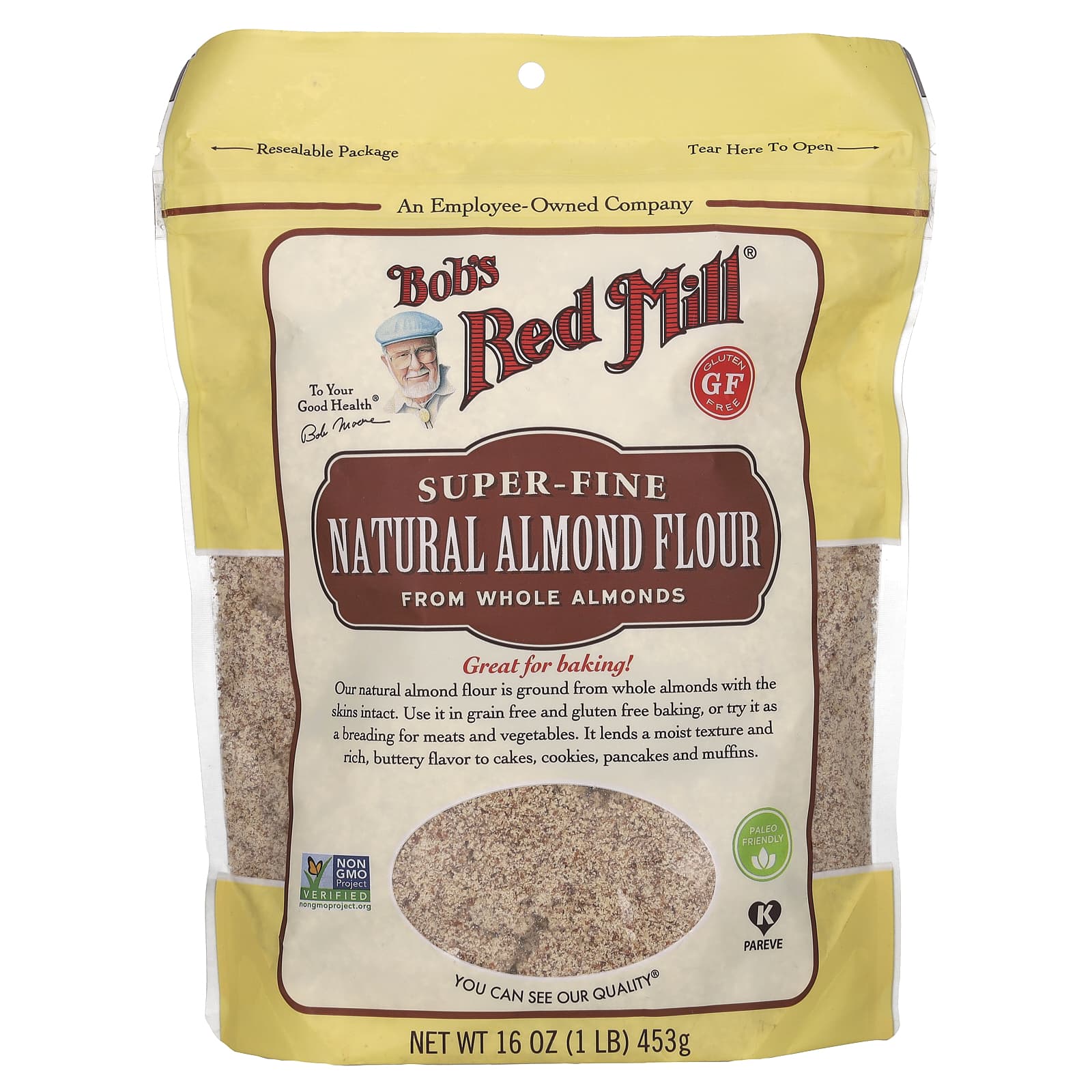 Bob's Red Mill, Natural Almond Flour, Super Fine, 16 oz (453 g) - B075X4M7JZ