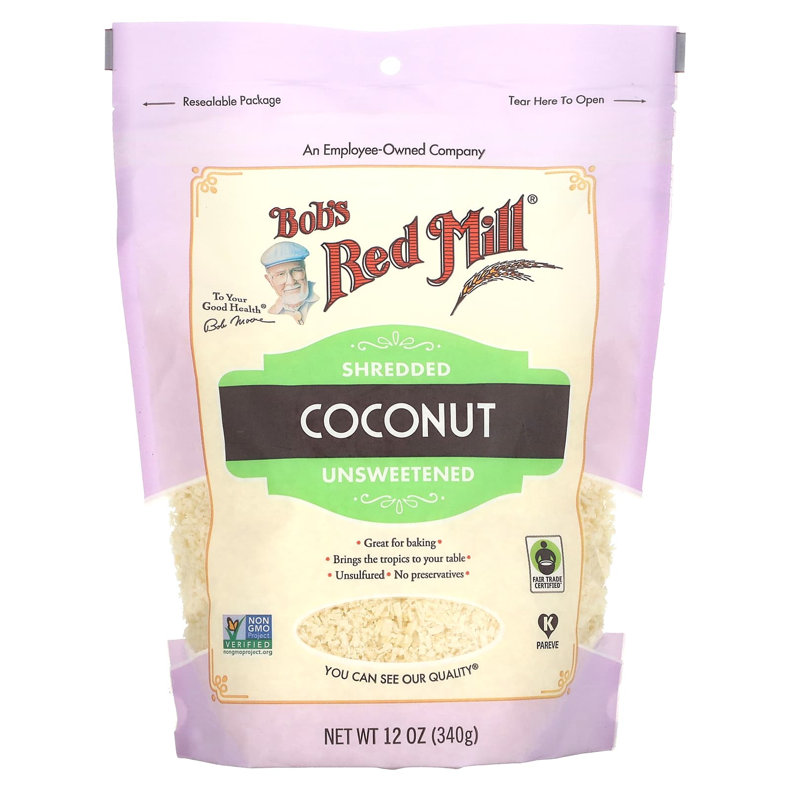 Bob's Red Mill, Shredded Coconut, Unsweetened, 12 oz (340 g) - B078SLF6ZB