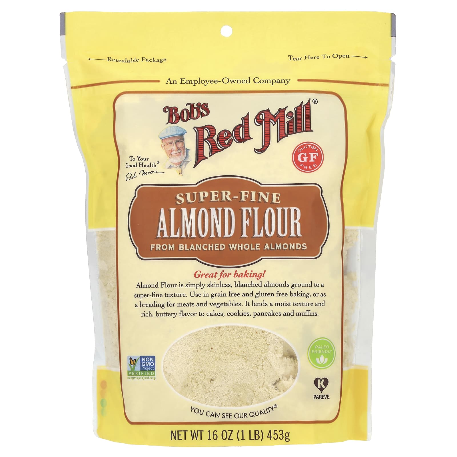 Bob's Red Mill, Super-Fine Almond Flour, 16 oz (453 g) - B0749QT7GQ