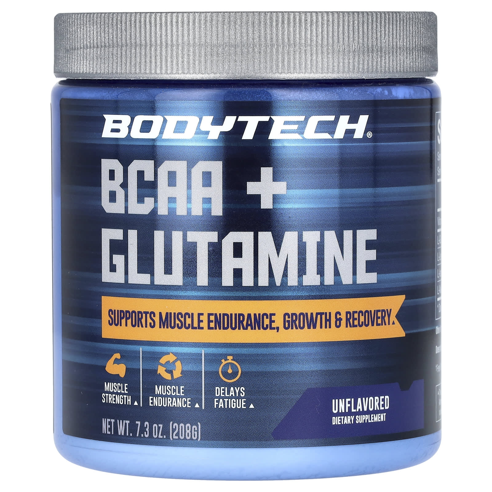 BodyTech, BCAA + Glutamine, Unflavored, 7.3 oz (208 g) - B002WO0NU4