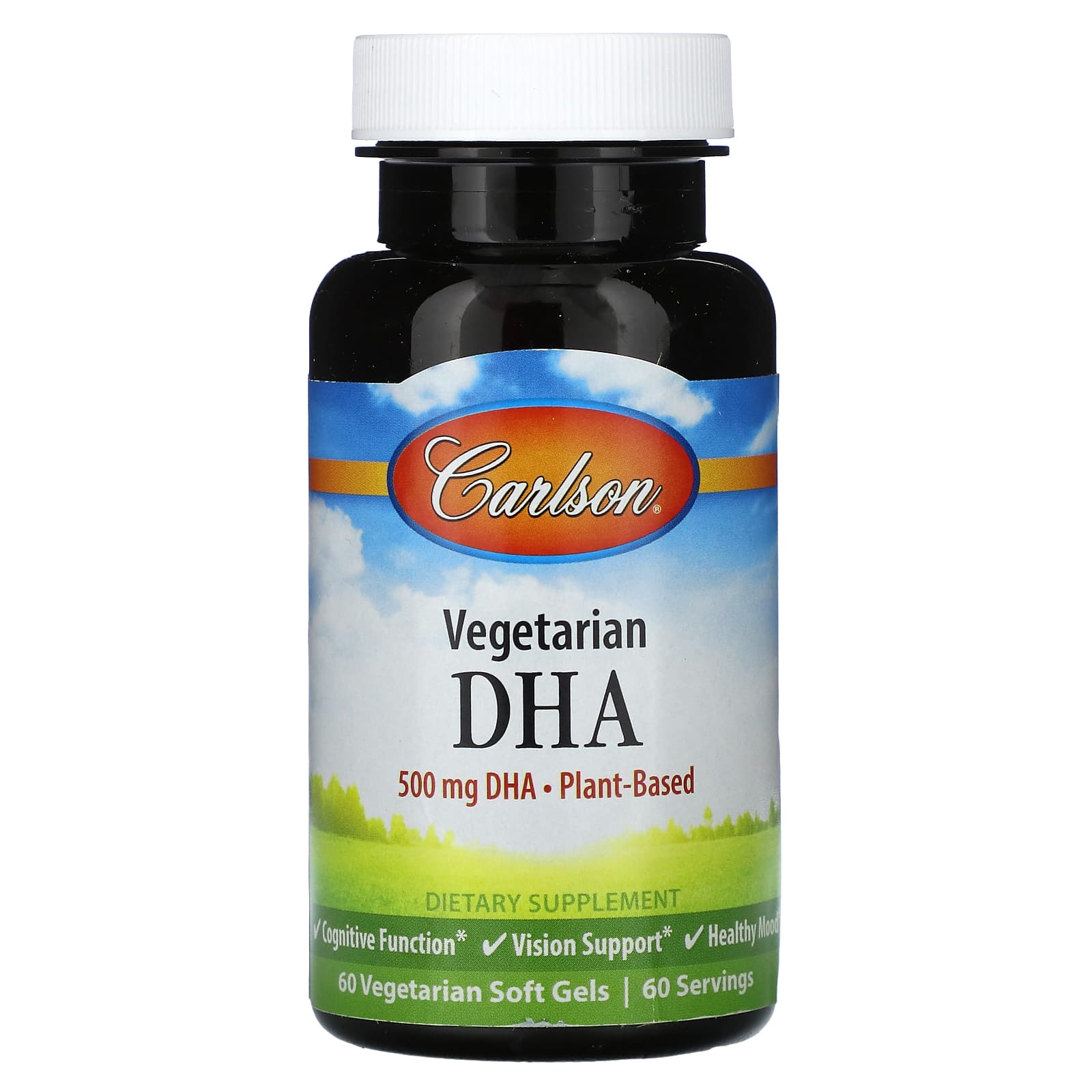 Carlson, Vegetarian DHA, 500 mg, 60 Vegetarian Soft Gels - B085T8K2VZ