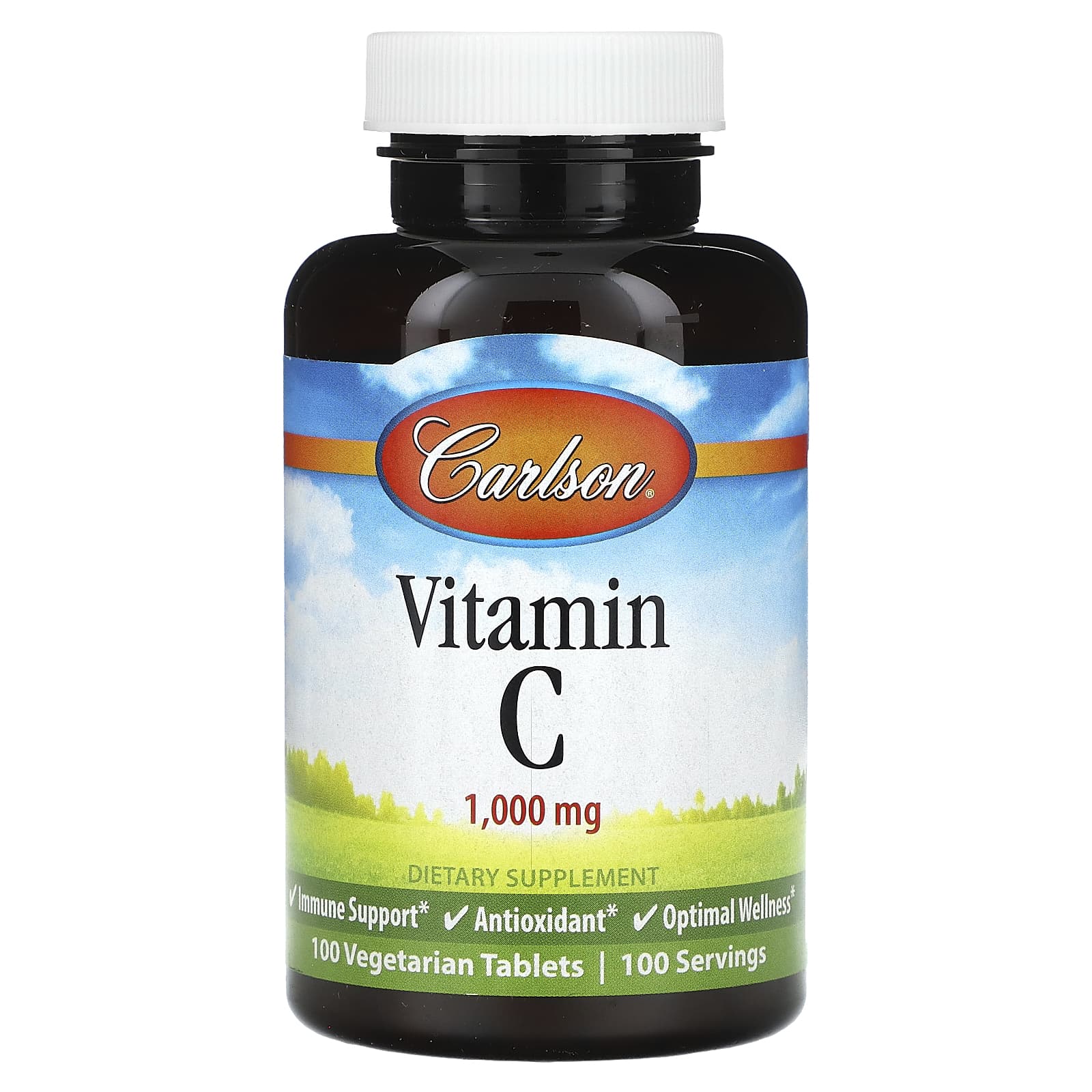 Carlson, Vitamin C, 1,000 mg, 100 Vegetarian Tablets - B085TBVW4Y