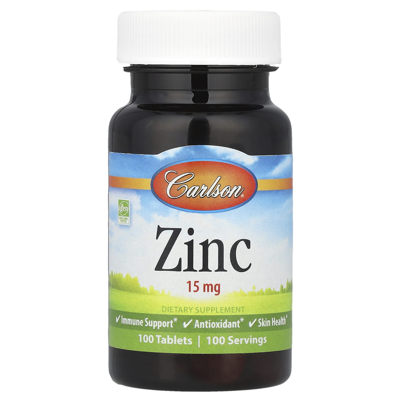 Carlson, Zinc, 15 mg, 100 Tablets