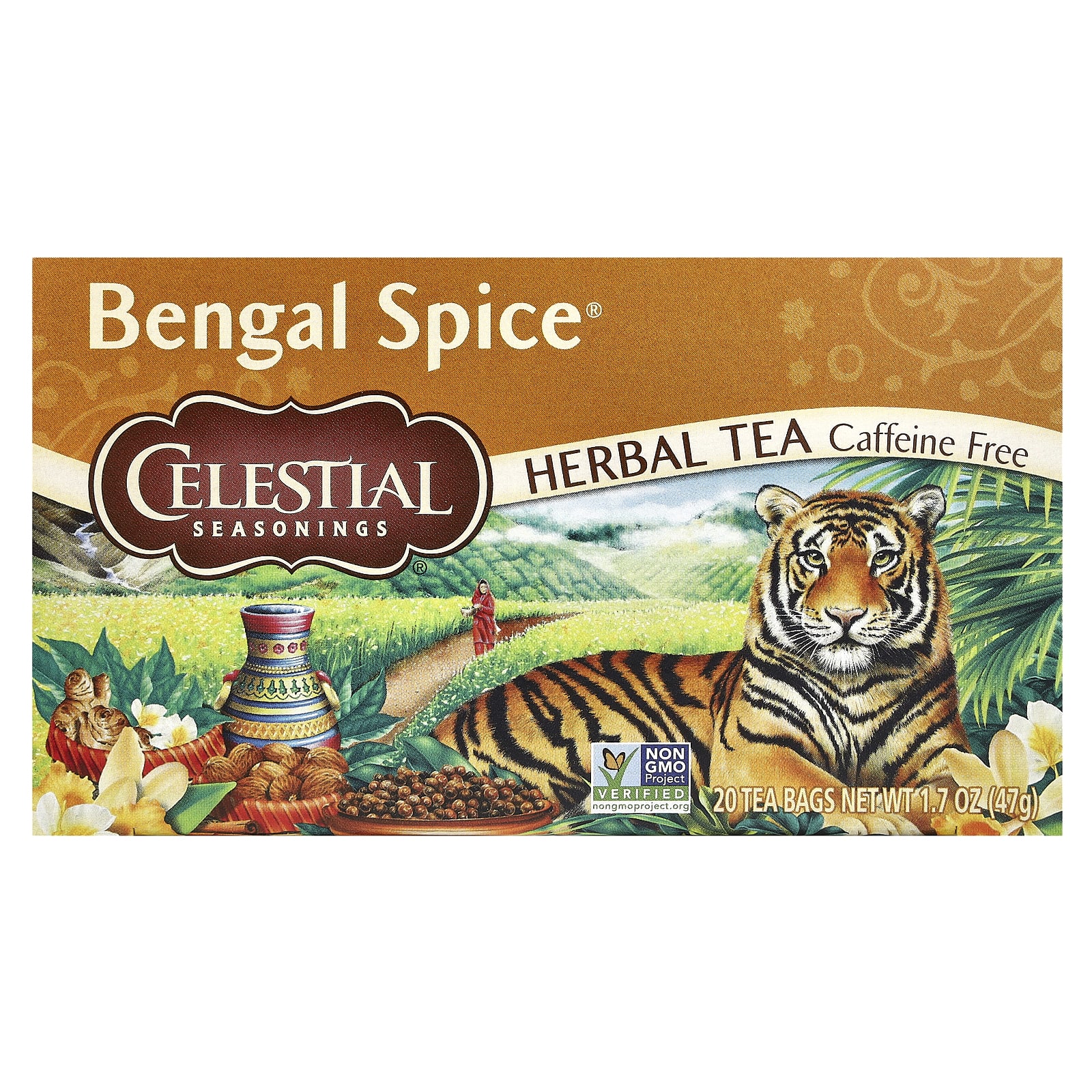 Celestial Seasonings, Herbal Tea, Bengal Spice®, Caffeine Free, 20 Tea Bags, 1.7 oz (47 g) - B000QSL54G